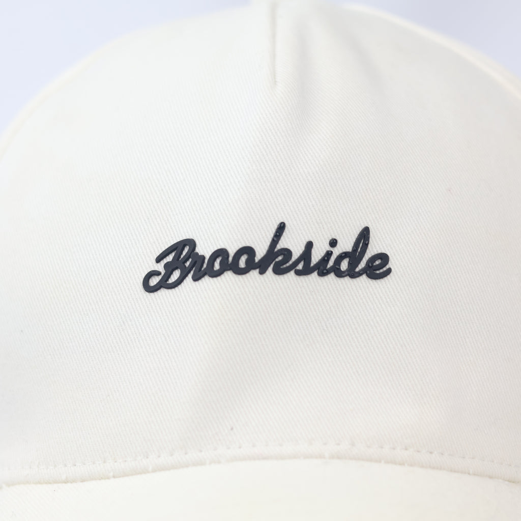 Brookside Off-White Cotton Baseball Thrifted Cap - Urban Trend Embroidered Strapback Hat