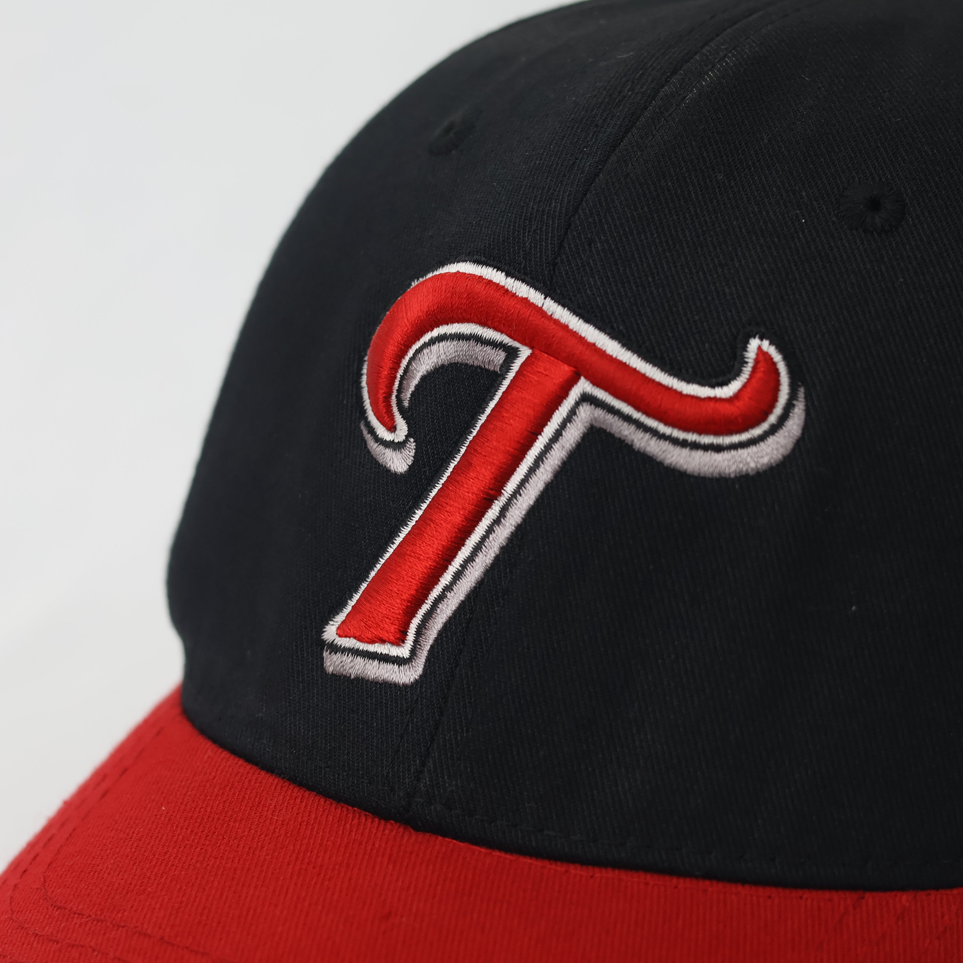 Vintage Kia Tigers KBO Thrifted Baseball Cap - Black & Red Two-Tone