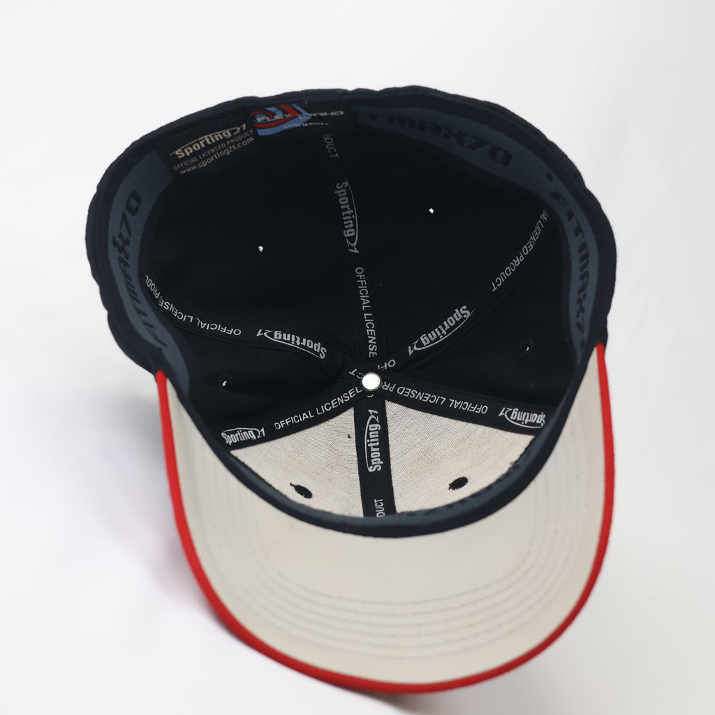 Vintage Kia Tigers KBO Thrifted Baseball Cap - Black & Red Two-Tone
