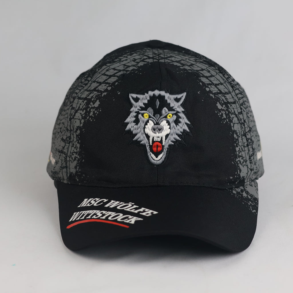 thrifted Mauer Häuser Graphic Print Wolf Baseball Cap (57-58cm) | 11005