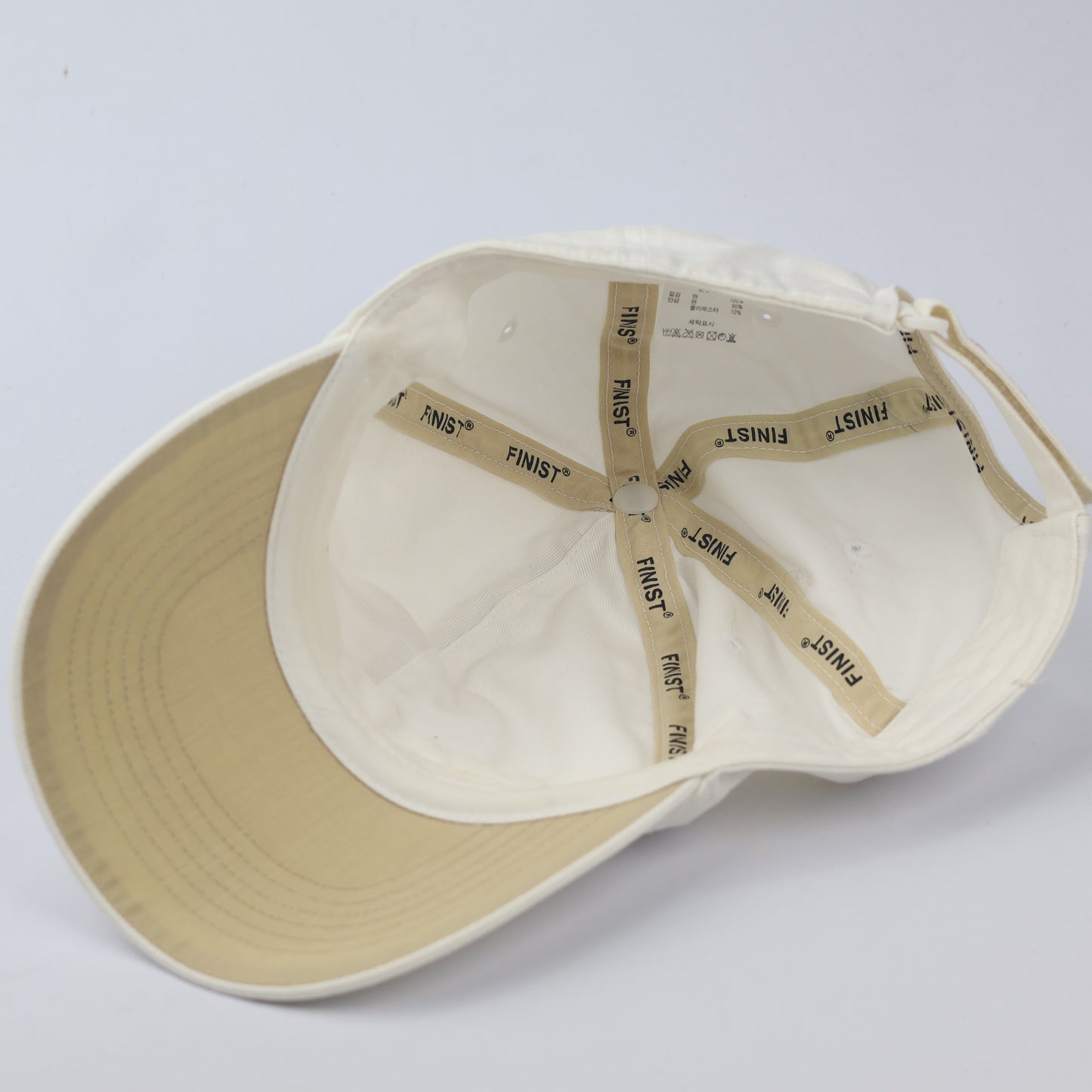 Finist White Cotton Baseball Thrifted Cap - Pink Swirl Logo Embroidered Hat