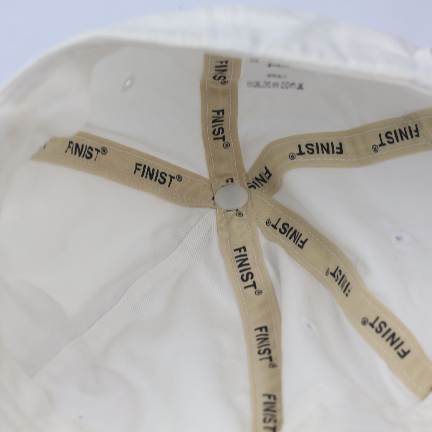 Finist White Cotton Baseball Thrifted Cap - Pink Swirl Logo Embroidered Hat