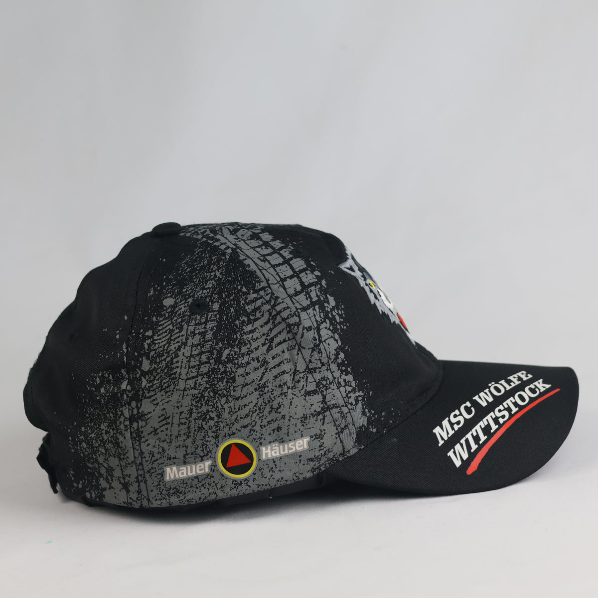 thrifted Mauer Häuser Graphic Print Wolf Baseball Cap (57-58cm) | 11005