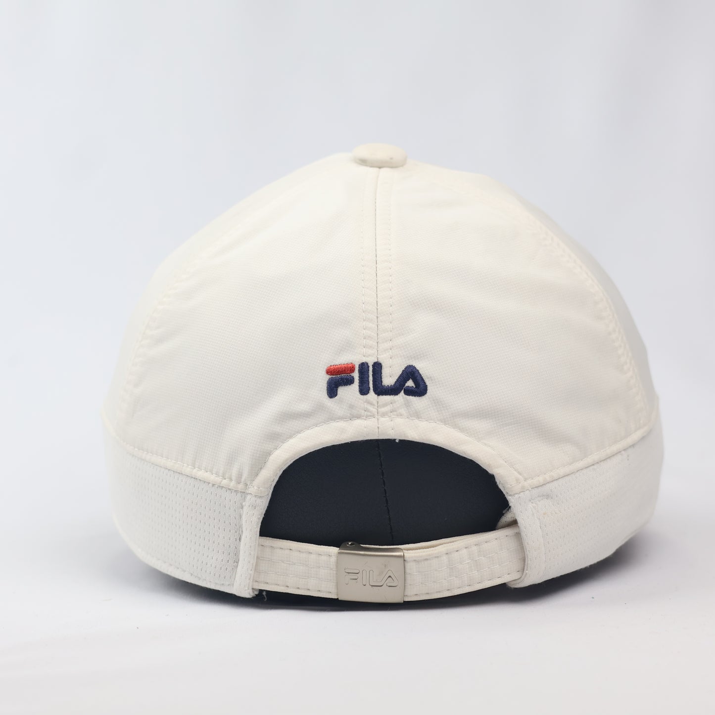 FILA Italia CoolMax Performance Thrifted Baseball Cap - White Sport Hat