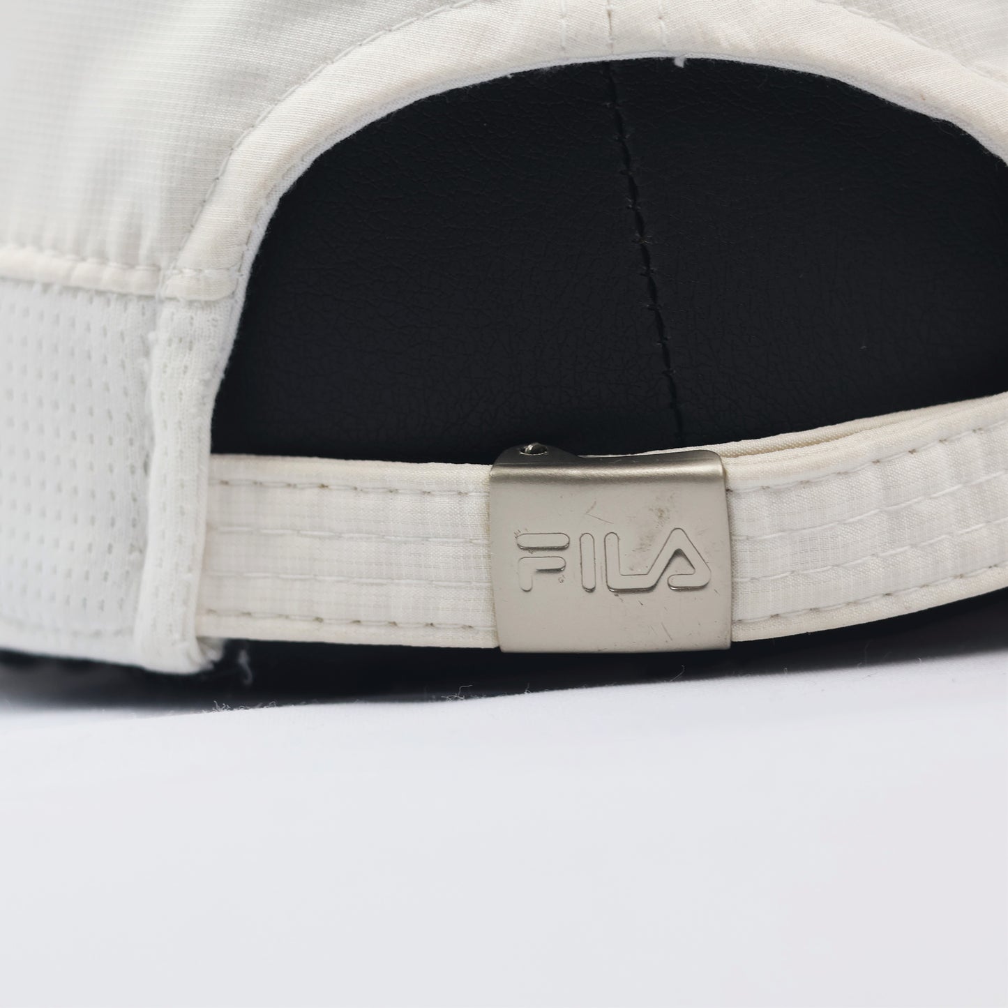 FILA Italia CoolMax Performance Thrifted Baseball Cap - White Sport Hat