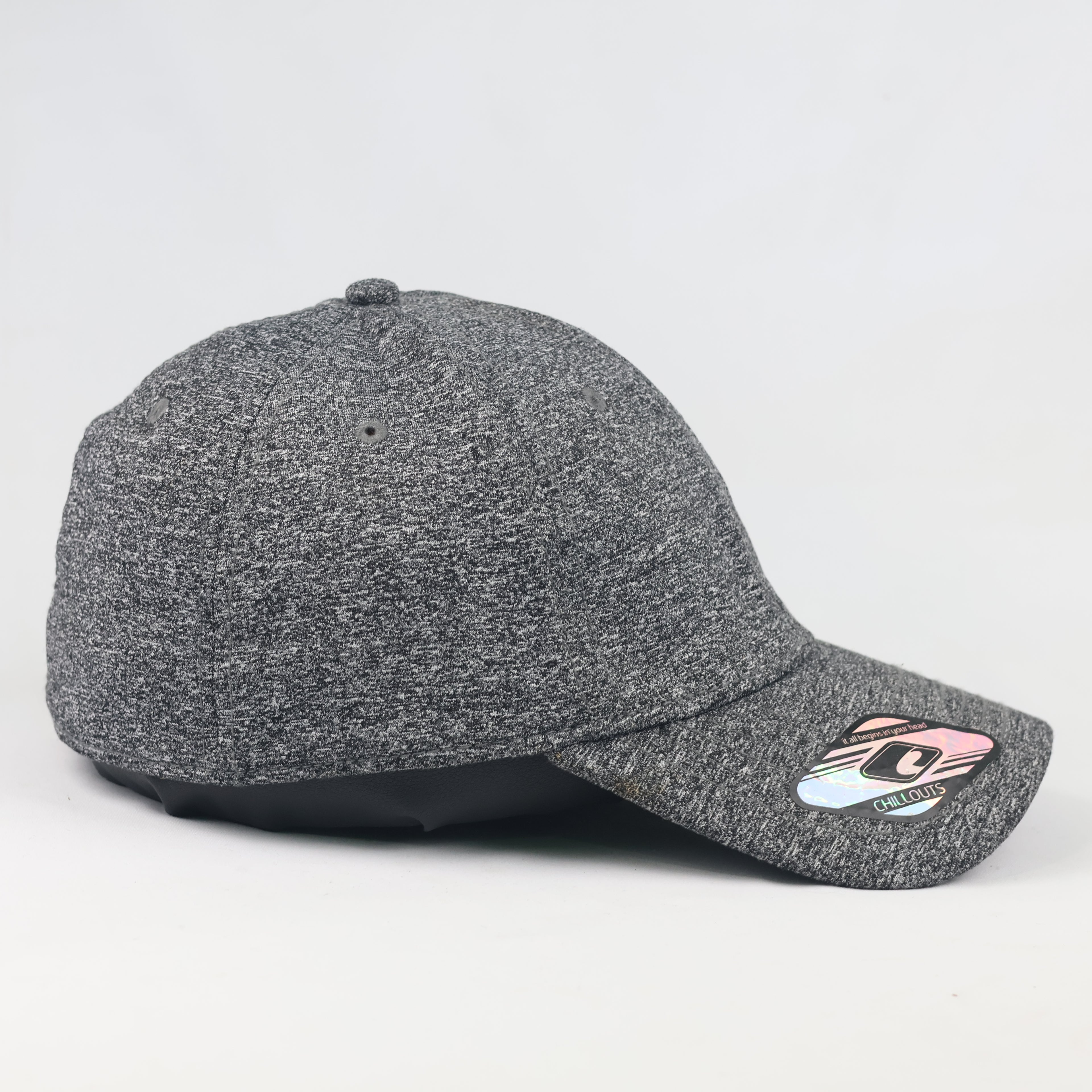 Thrifted Chillouts Heathered Grey Curved Visor Cap - Size 60-61cm