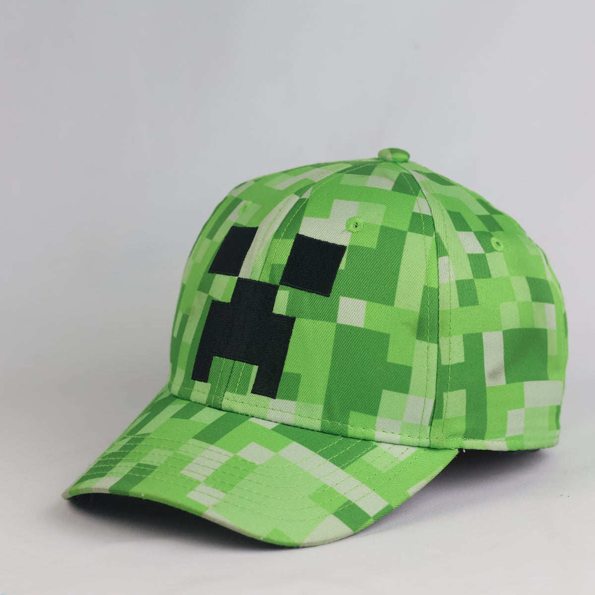 Thrifted Minecraft x Reserved Green Creeper Snapback Cap (Size 56–57 cm) |11003