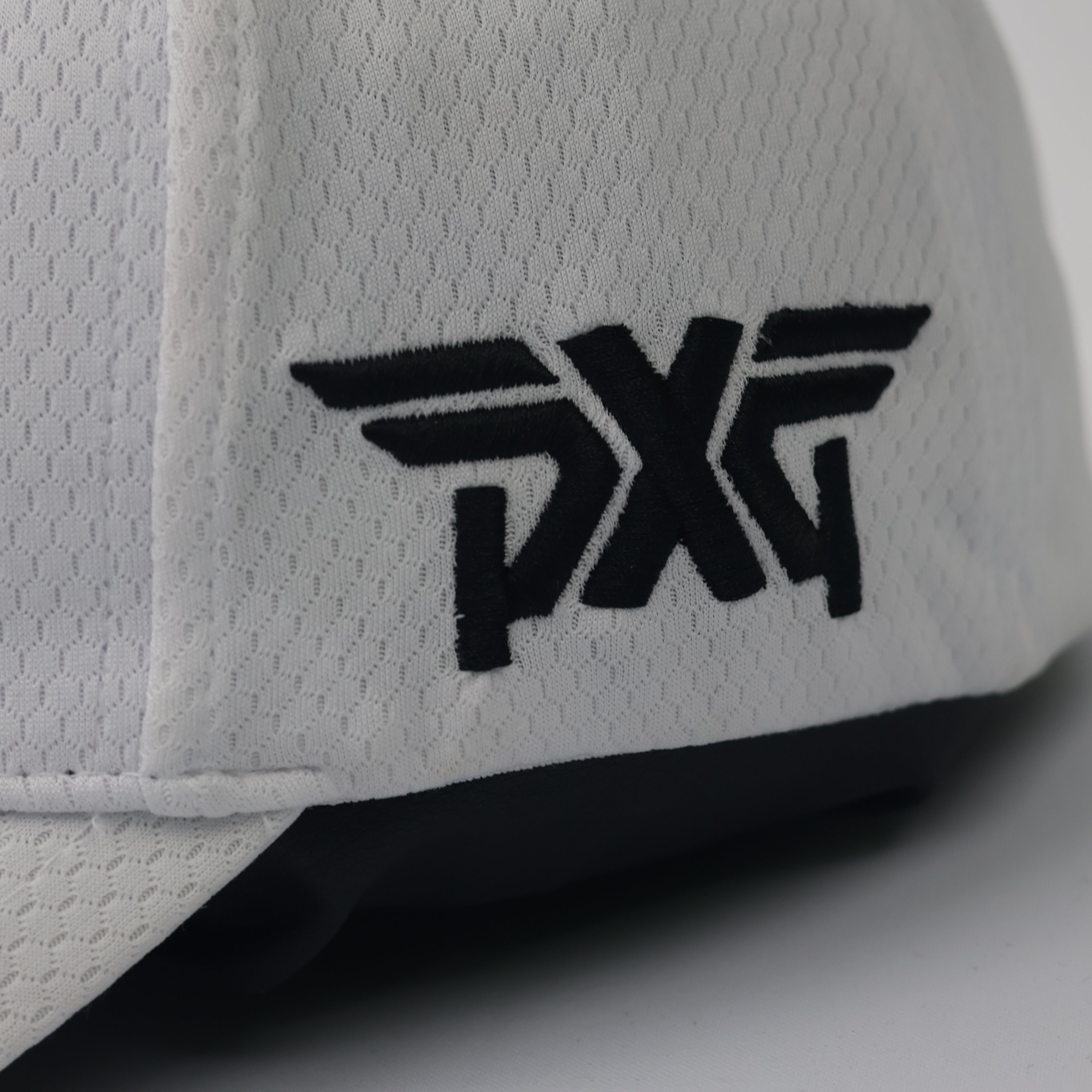 PXG Golf Luxury Thrifted Hat - White Performance Mesh