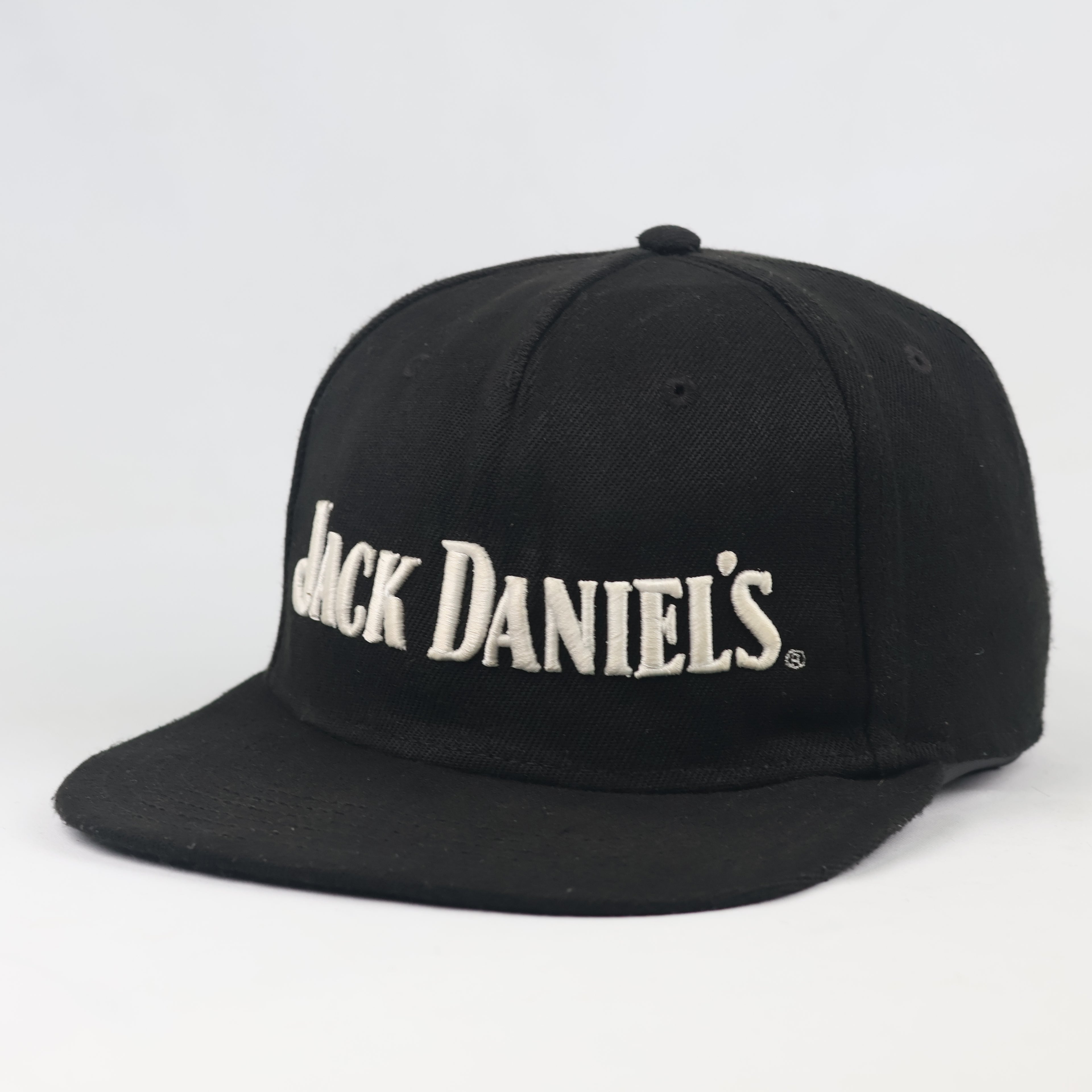 Thrifted Jack Daniel's Whiskey Embroidered Flat Brim Cap - Size 56-58cm