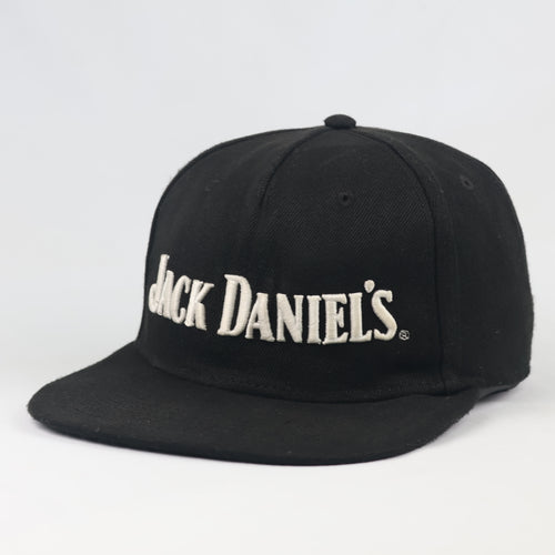 Thrifted Jack Daniel's Whiskey Embroidered Flat Brim Cap - Size 56-58cm