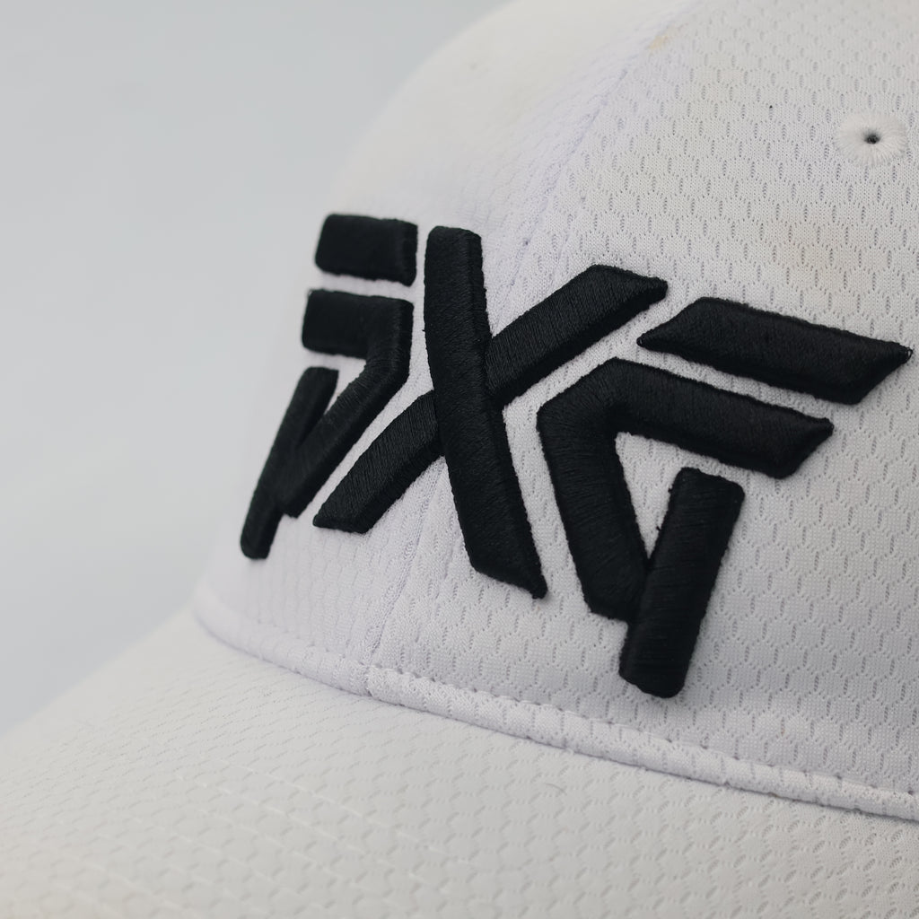 PXG Golf Luxury Thrifted Hat - White Performance Mesh