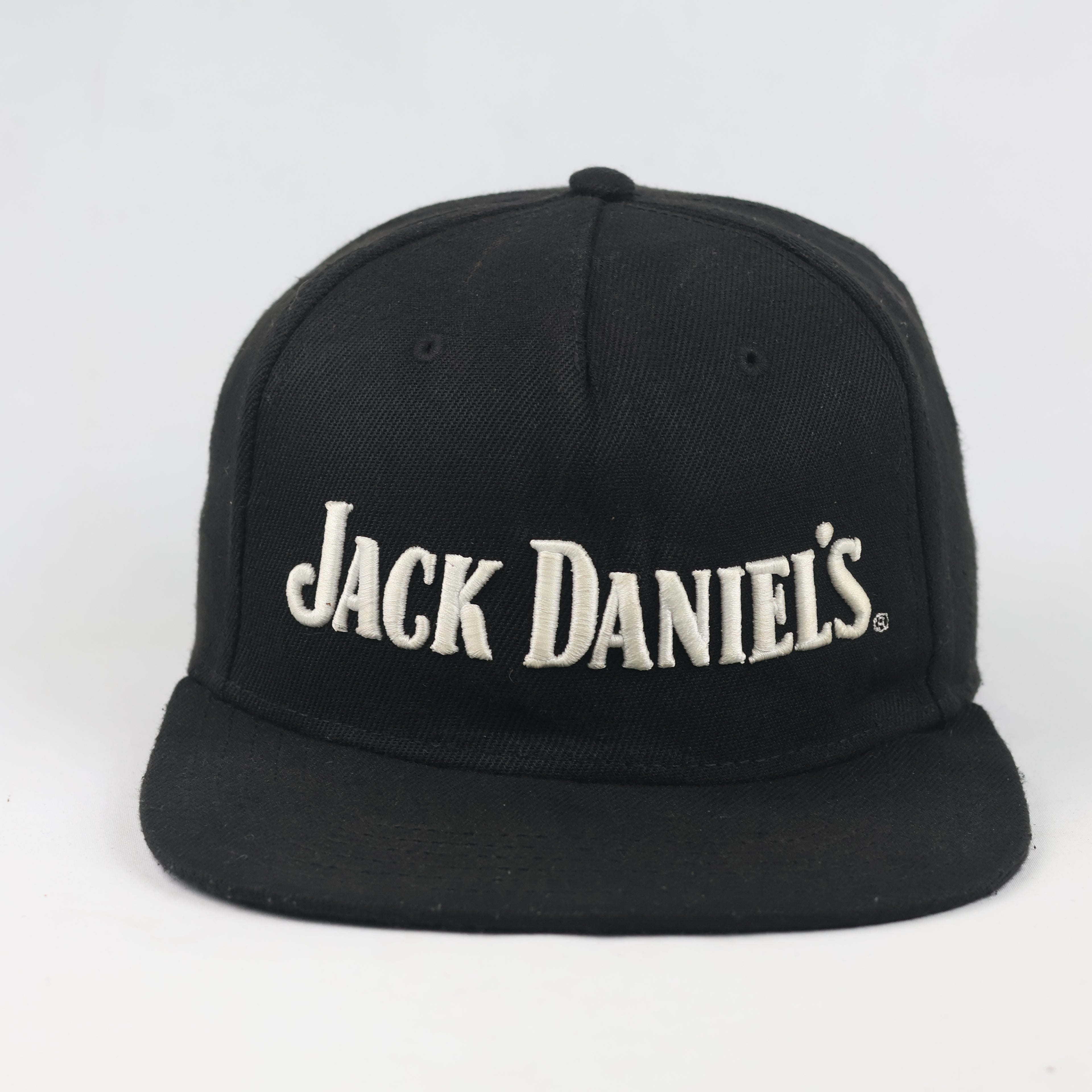 Thrifted Jack Daniel's Whiskey Embroidered Flat Brim Cap - Size 56-58cm