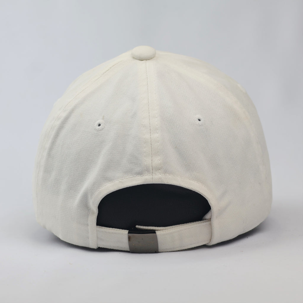 Kyochon 1991 Embroidered Cream Baseball Thrifted Cap - Adjustable White Hat
