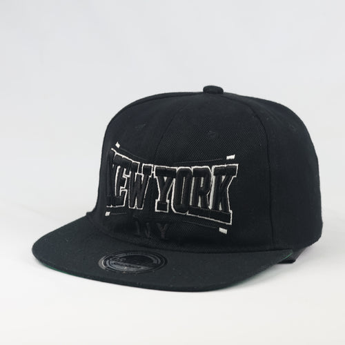 Thrifted New York NY Black Streetwear Snapback - Size 57-59cm