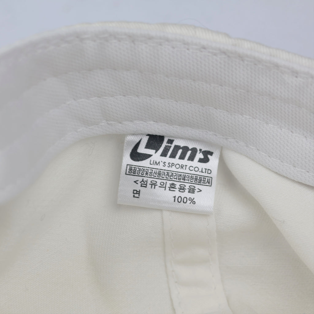 Kyochon 1991 Embroidered Cream Baseball Thrifted Cap - Adjustable White Hat