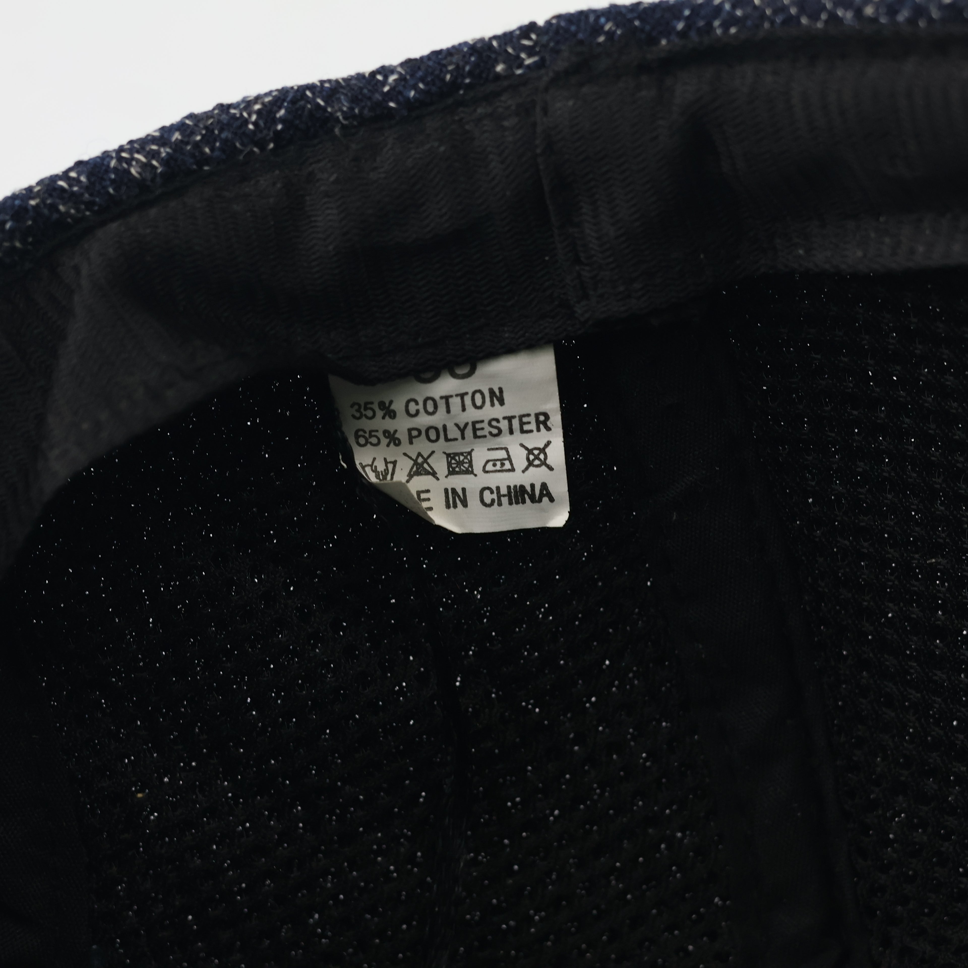 Vintage Speckled Navy Flat Cap - Breathable Mesh Side Panels
