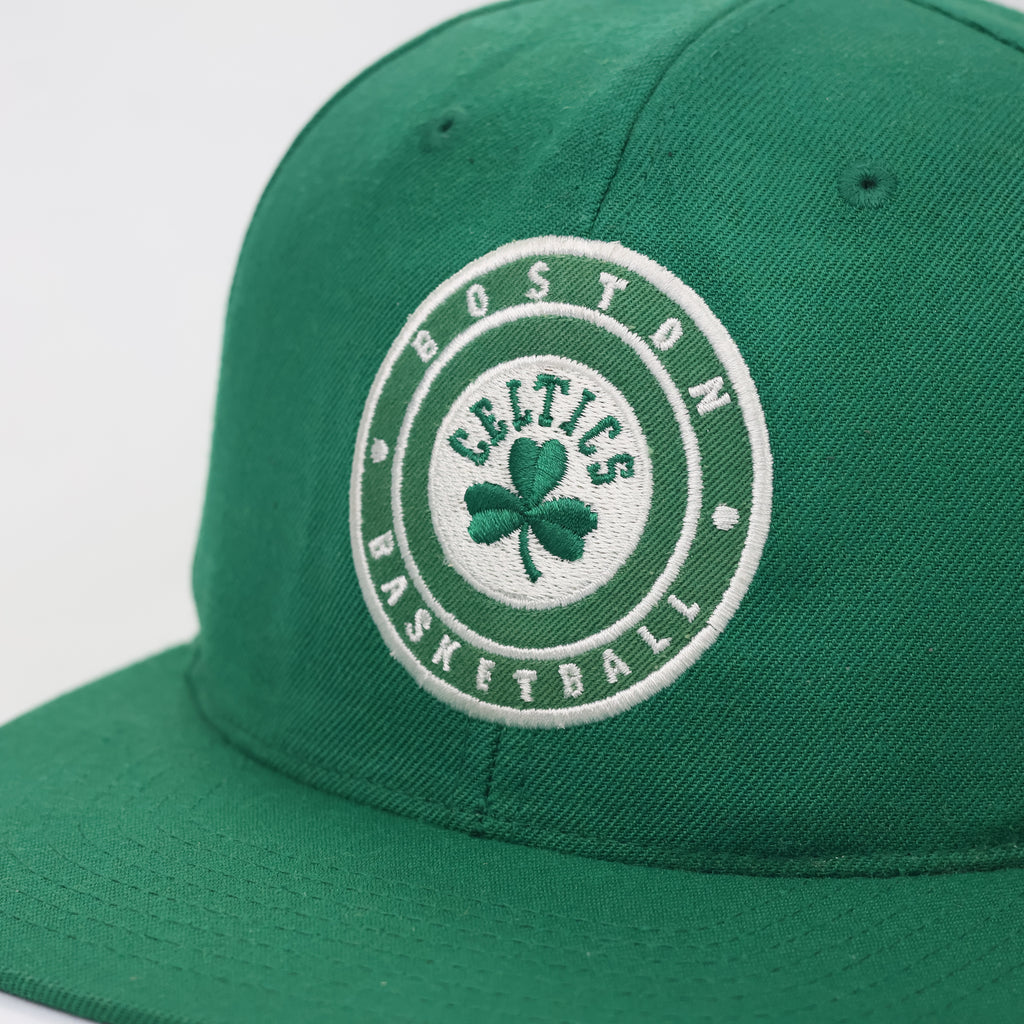 Vintage Style Boston Celtics Basketball Crest Thrifted Snapback | Mitchell & Ness