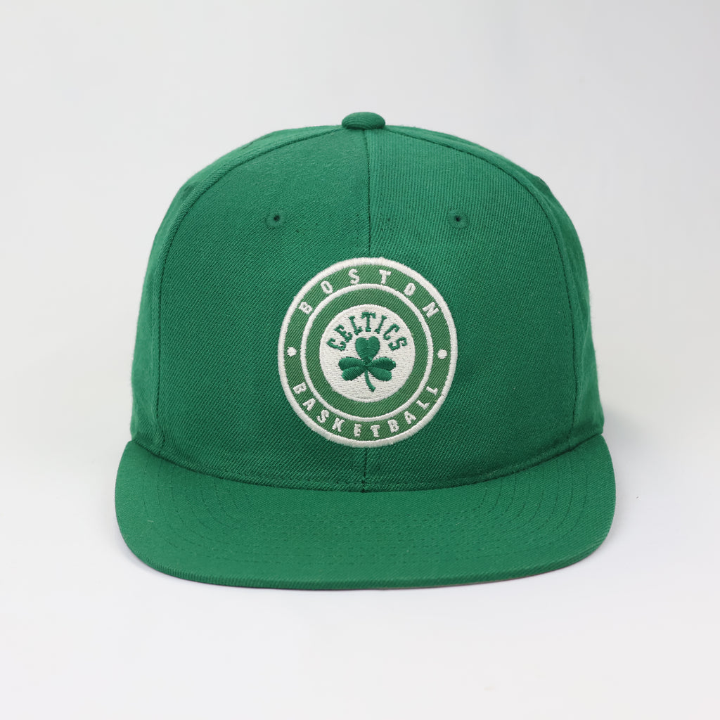 Vintage Style Boston Celtics Basketball Crest Thrifted Snapback | Mitchell & Ness