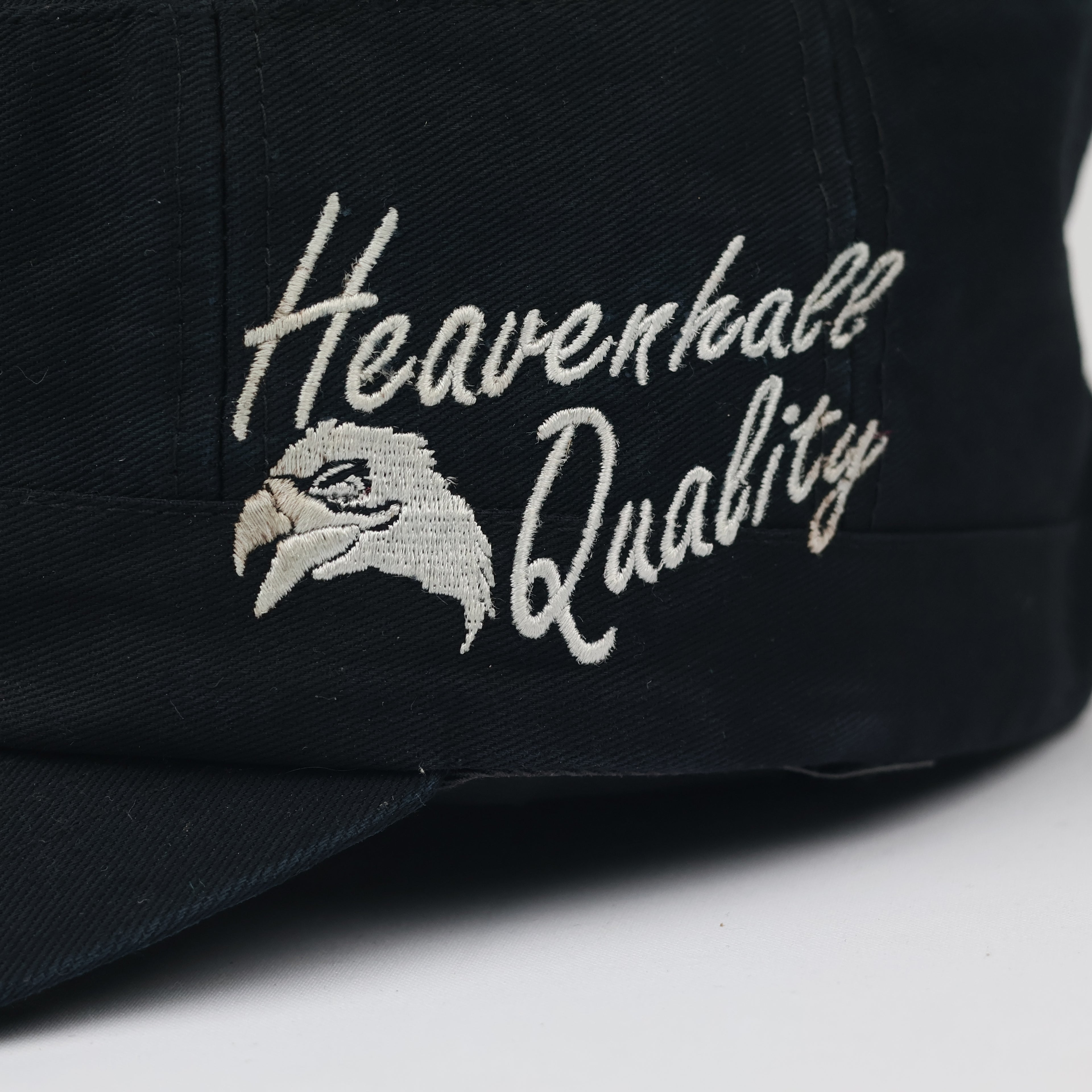 Heavenhall Quality Black Cotton Cadet Hat - Eagle Graphic Streetwear Cap