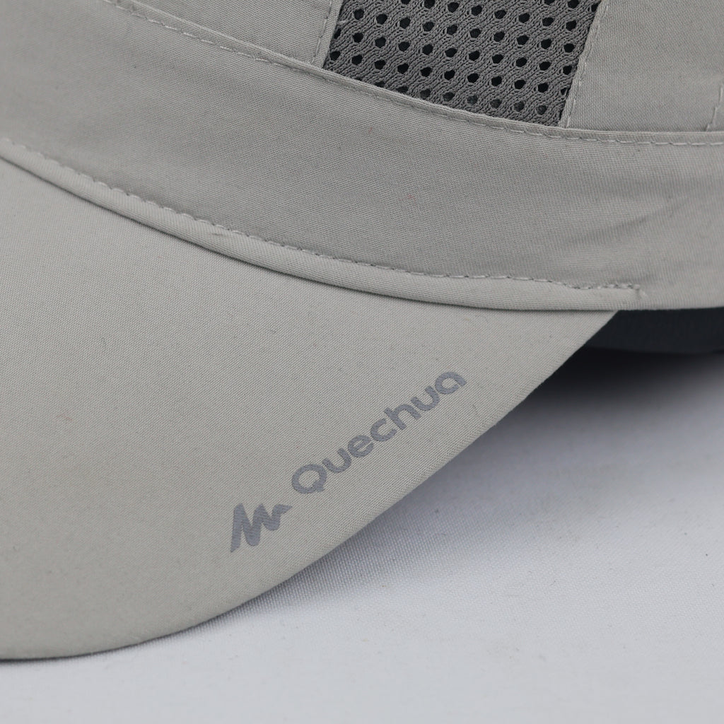 Thrifted Quechua Grey Technical Panel Outdoor Cap - Size 56-58cm