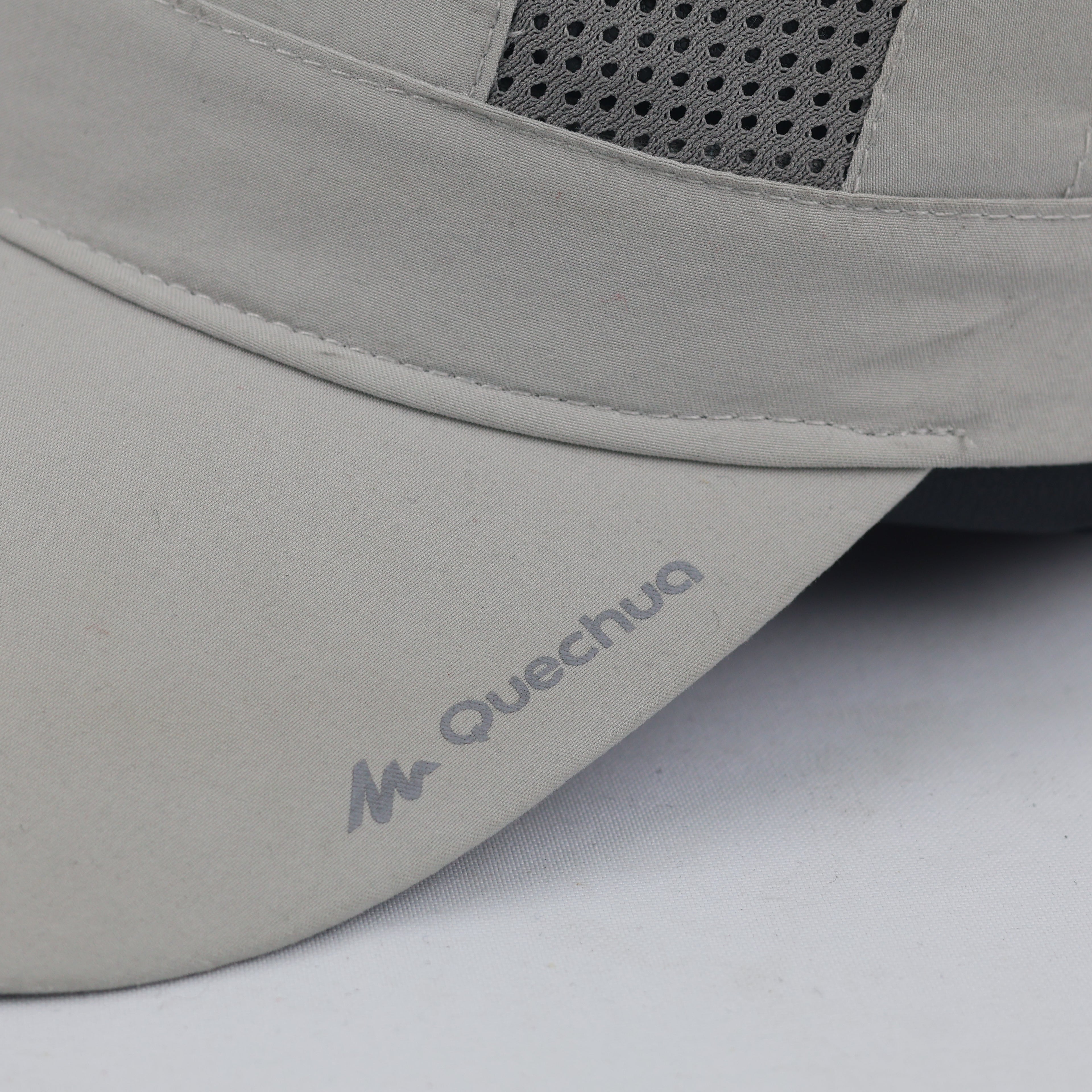 Thrifted Quechua Grey Technical Panel Outdoor Cap - Size 56-58cm