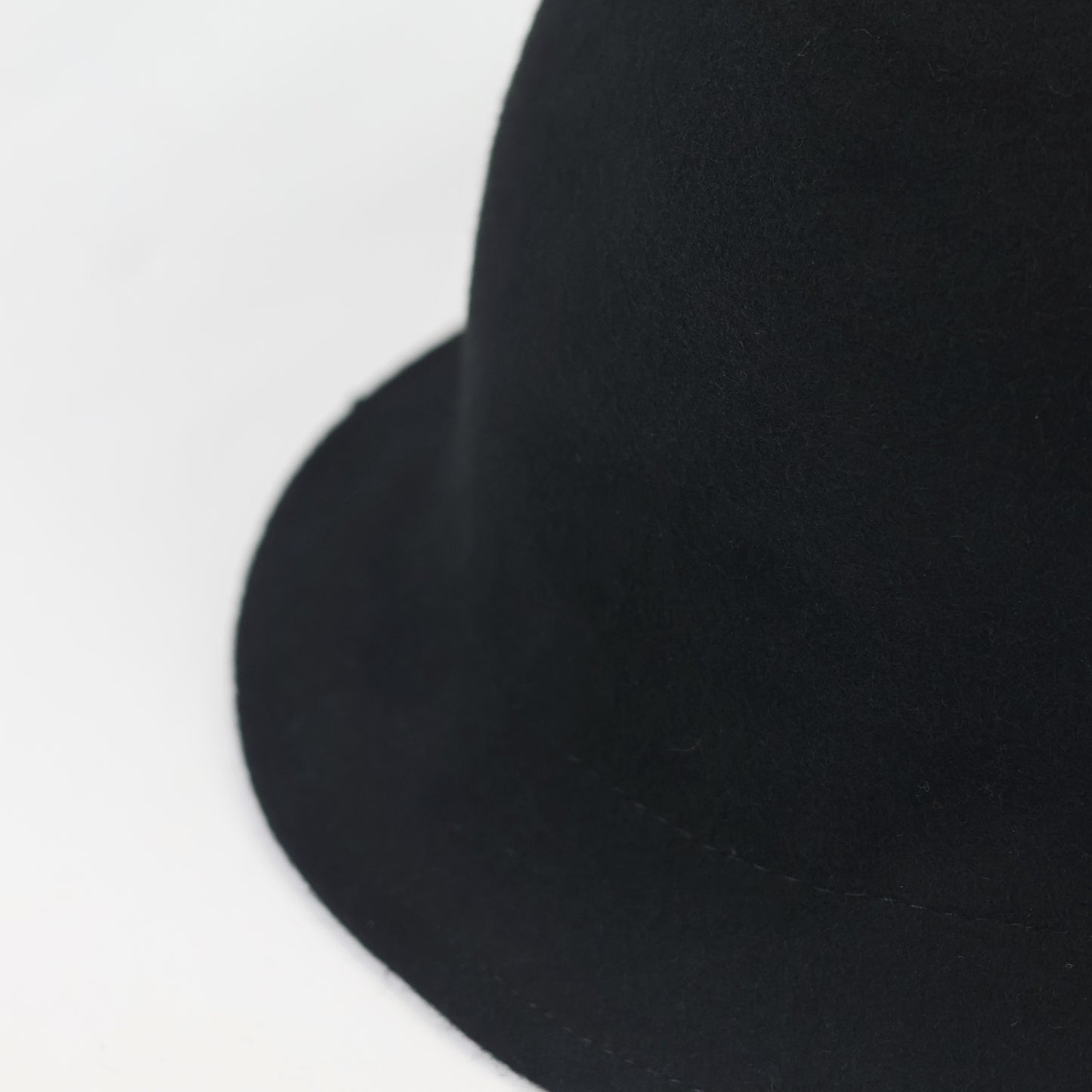 Essential Solid Black Wool Thrifted Hat - Classic Unisex Knit Hat