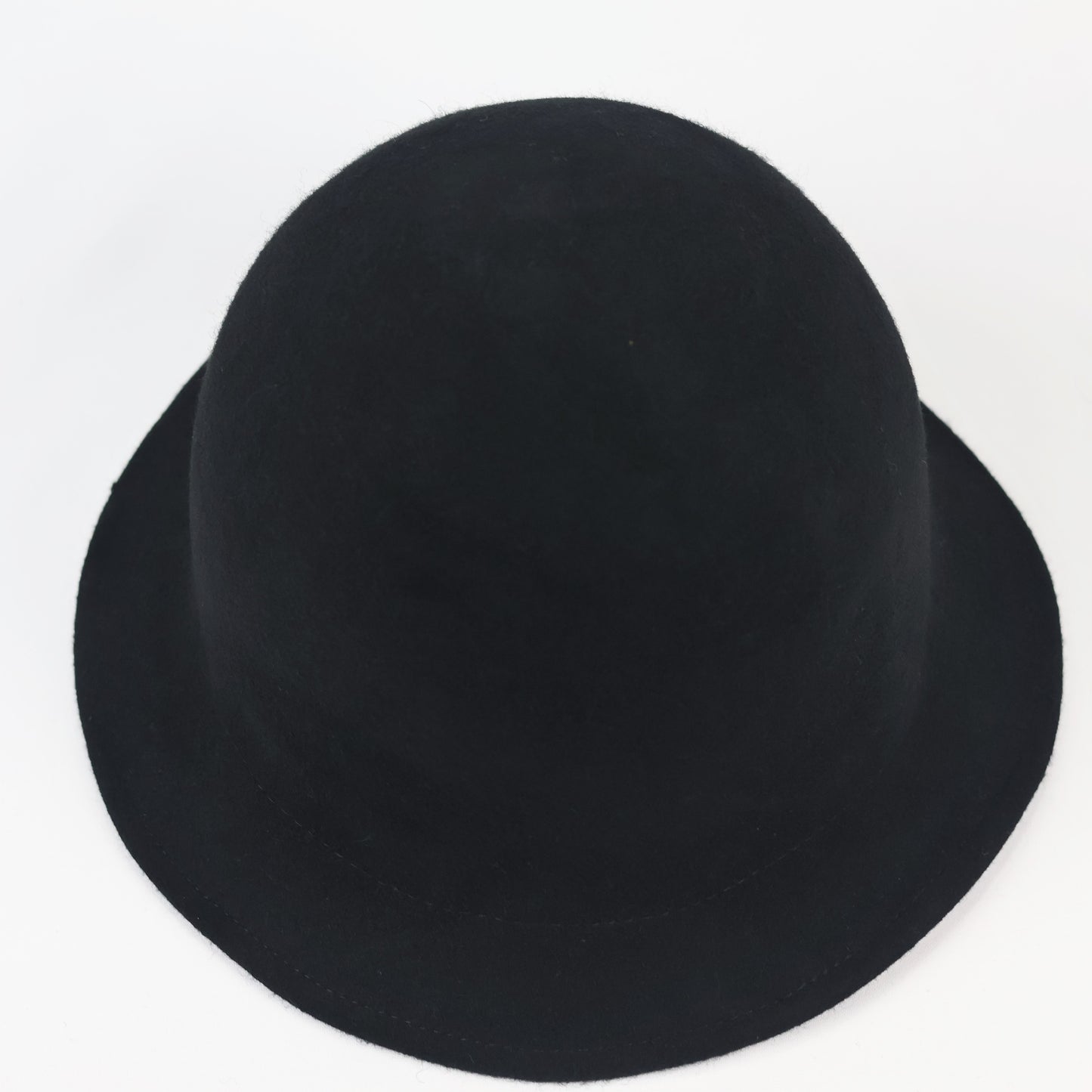 Essential Solid Black Wool Thrifted Hat - Classic Unisex Knit Hat