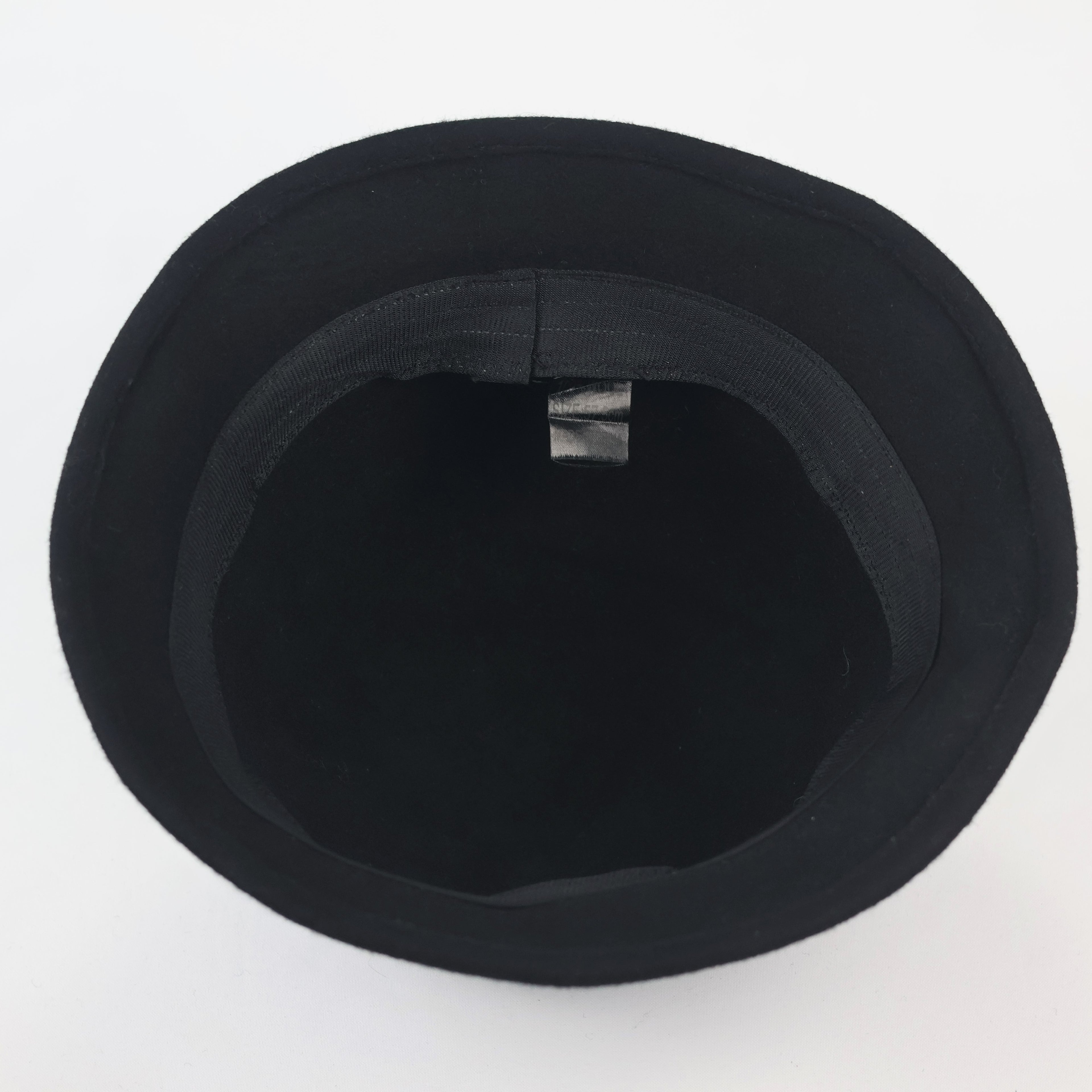 Essential Solid Black Wool Thrifted Hat - Classic Unisex Knit Hat