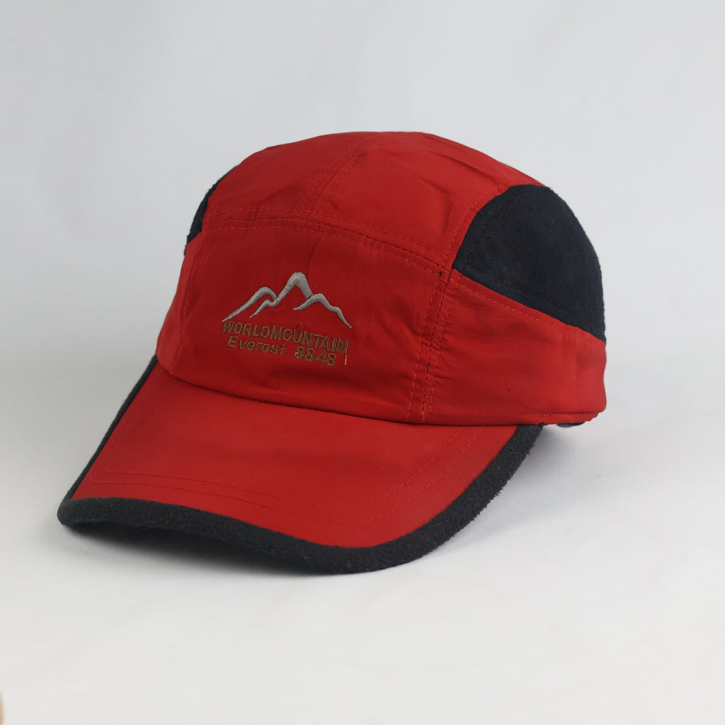 Thrifted World Mountain Everest 8848 Red Nylon Strapback Hiking Cap | 10888