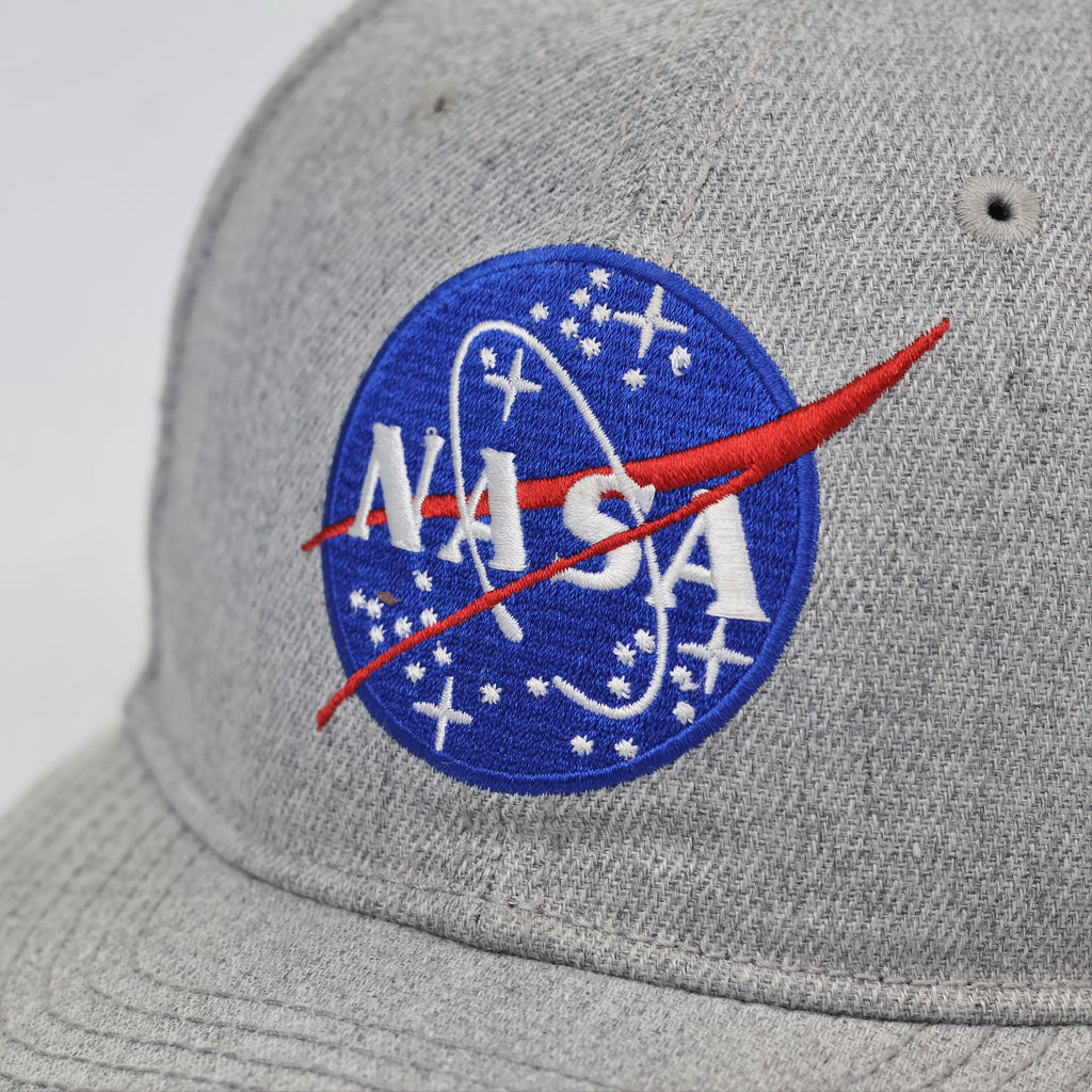 Vintage H&M NASA Embroidered Logo Snapback Thrifted Cap - Heather Grey