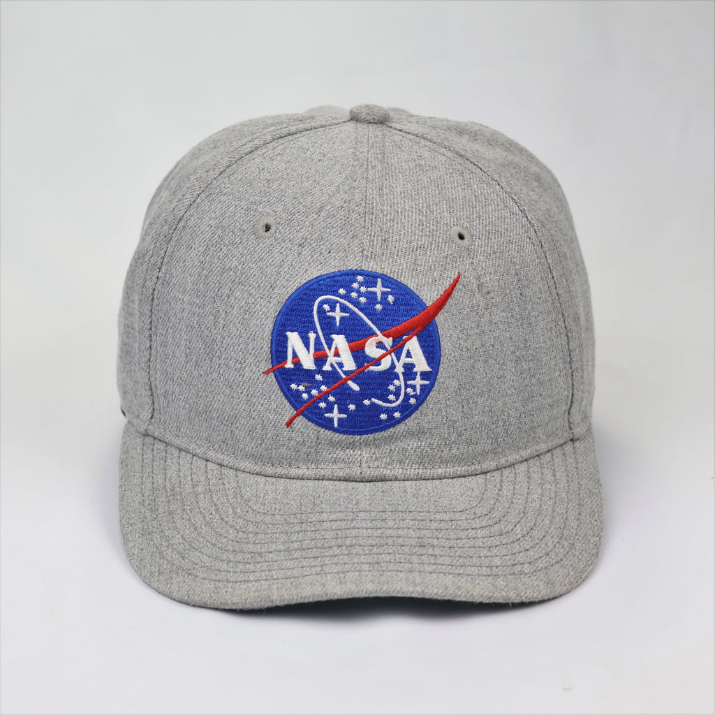 Vintage H&M NASA Embroidered Logo Snapback Thrifted Cap - Heather Grey