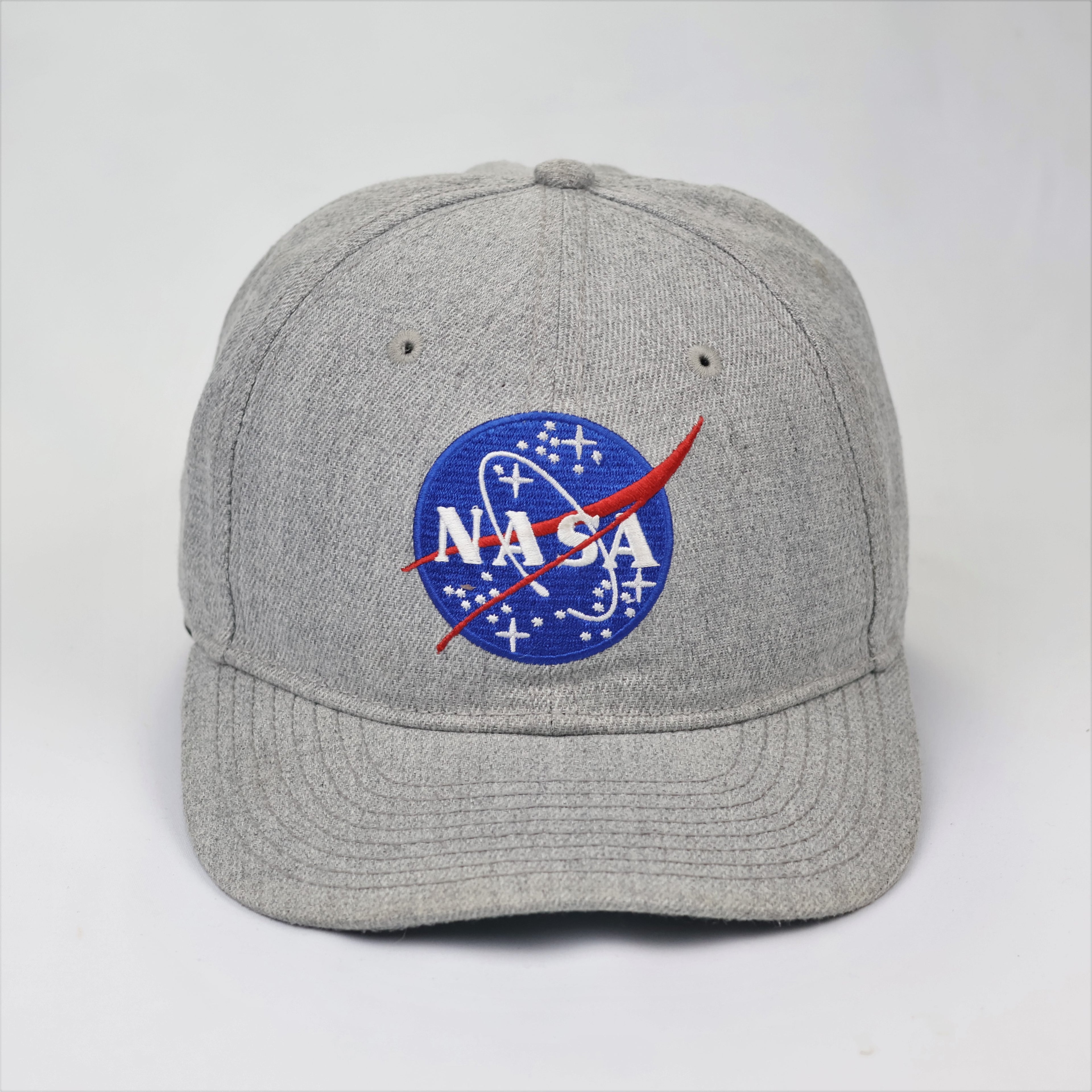 Vintage H&M NASA Embroidered Logo Snapback Thrifted Cap - Heather Grey