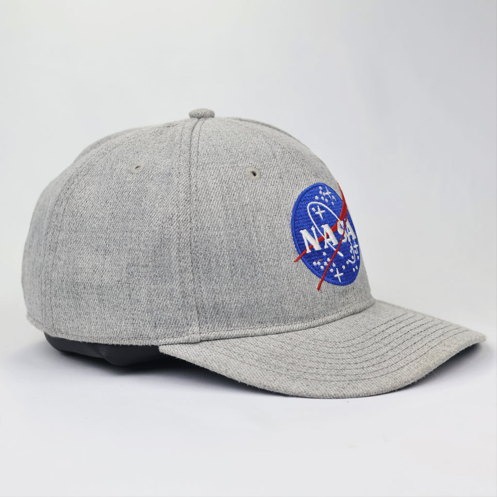 Vintage H&M NASA Embroidered Logo Snapback Thrifted Cap - Heather Grey