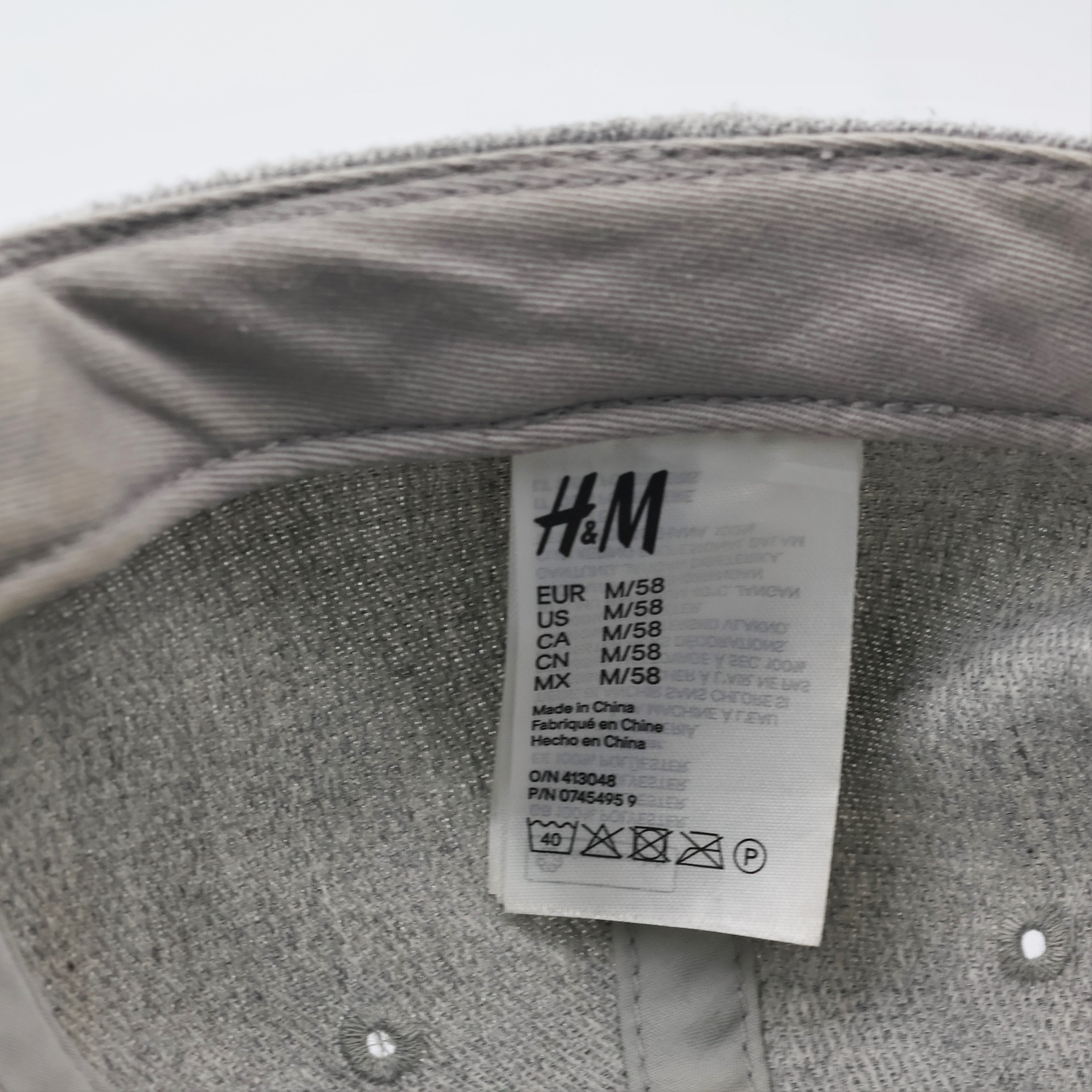 Vintage H&M NASA Embroidered Logo Snapback Thrifted Cap - Heather Grey