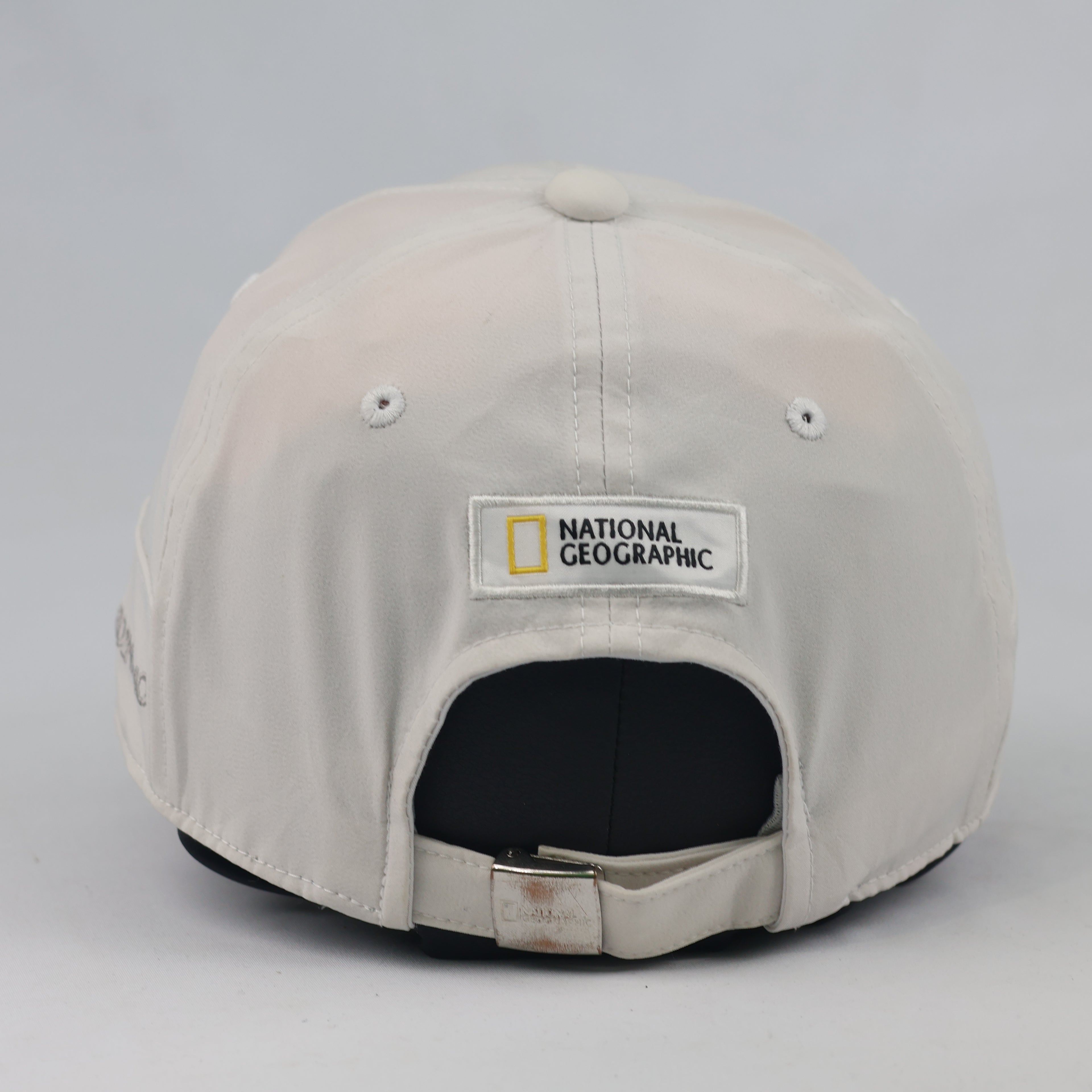 Thrifted National Geographic Cream Performance Baseball Cap - Size 57-59cm