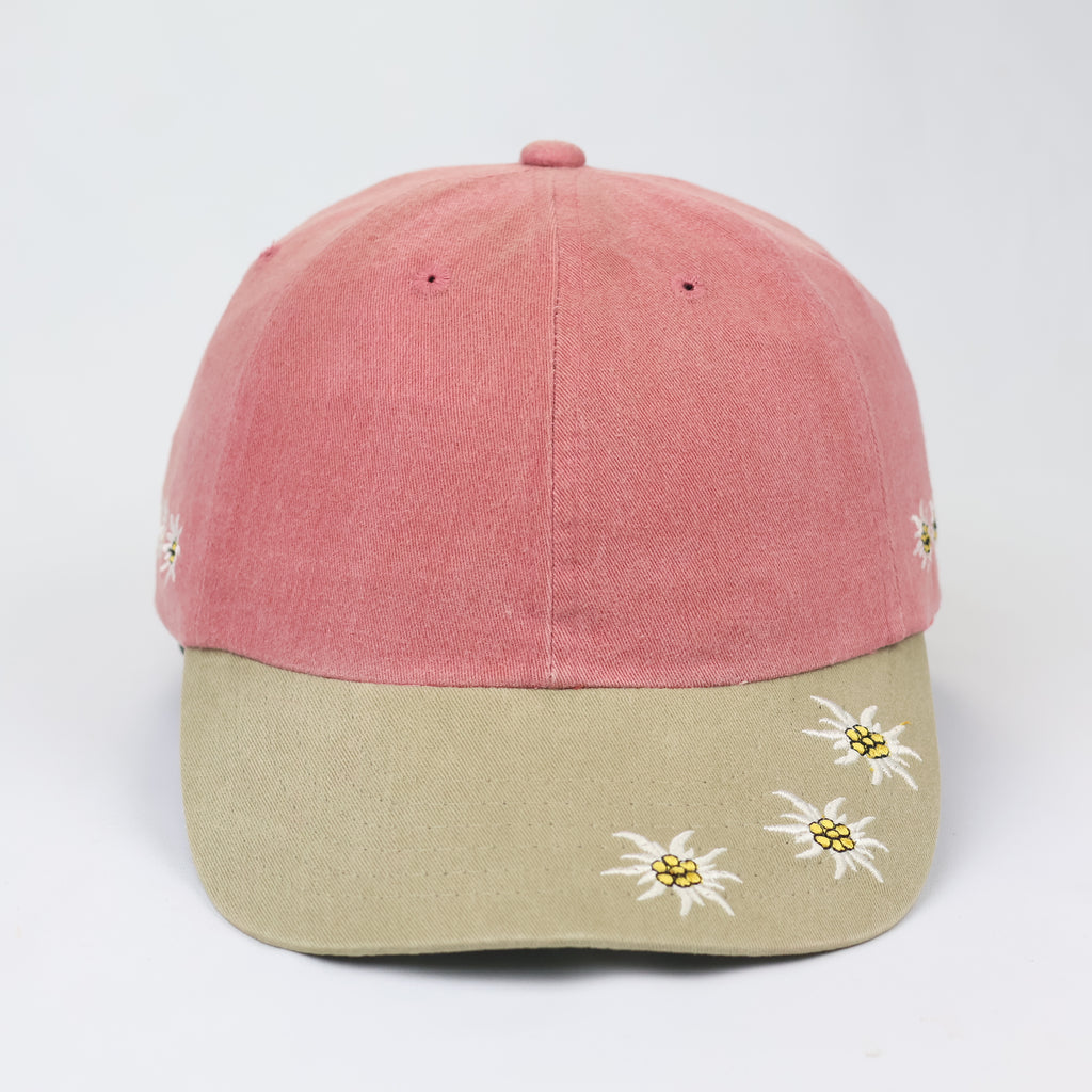 Switzerland "Edelweiss" Two-Tone Cap with Leather Strap & Brass Buckle
