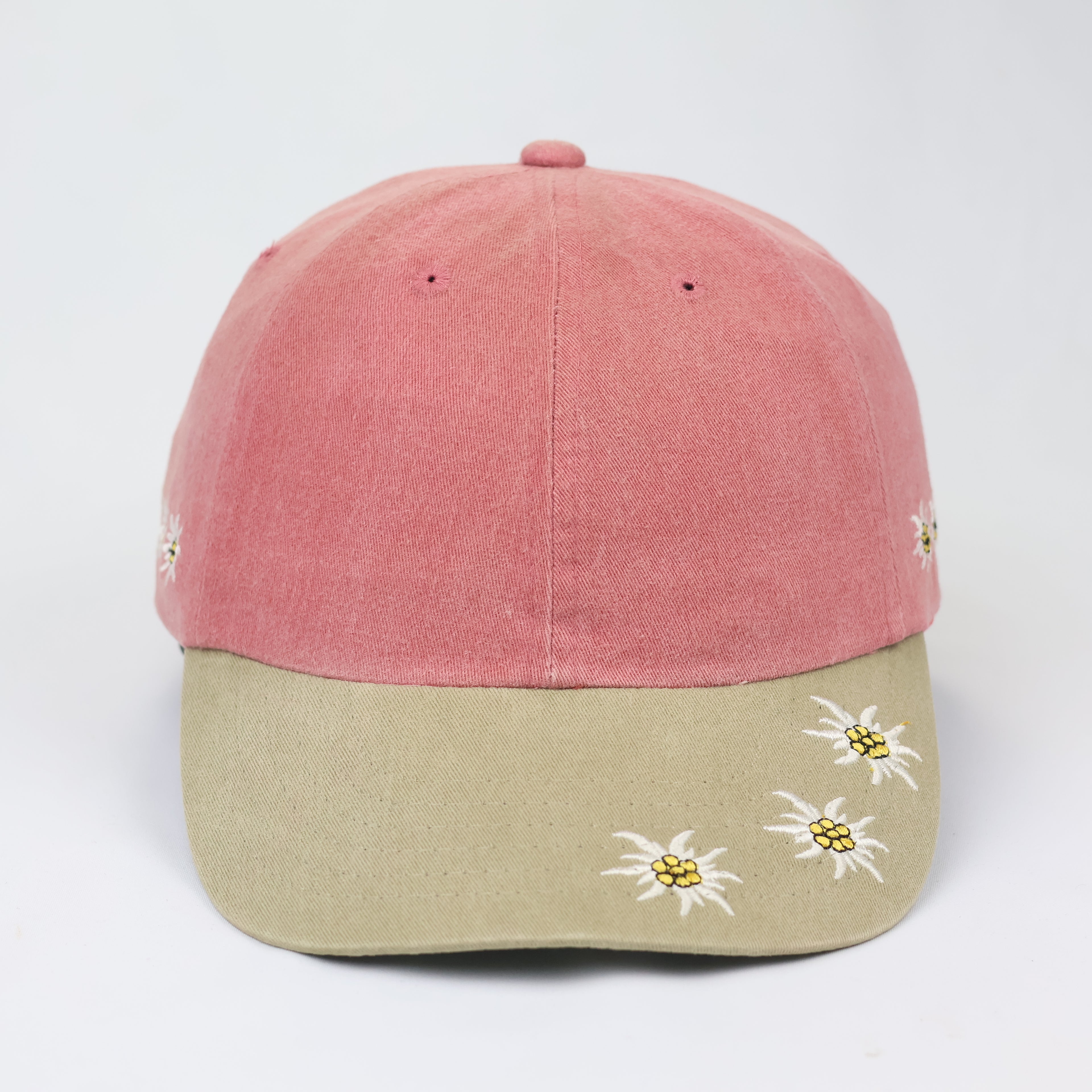 Switzerland "Edelweiss" Two-Tone Cap with Leather Strap & Brass Buckle