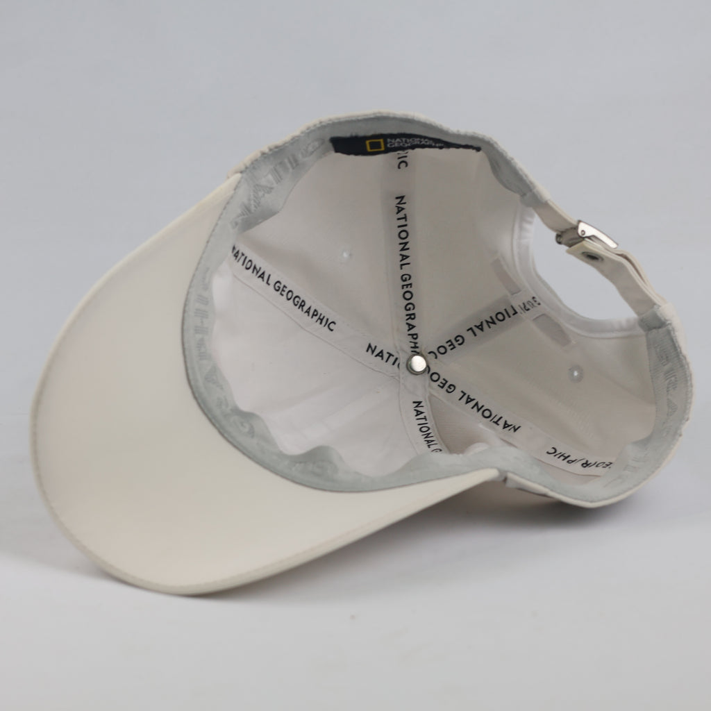 Thrifted National Geographic Cream Performance Baseball Cap - Size 57-59cm
