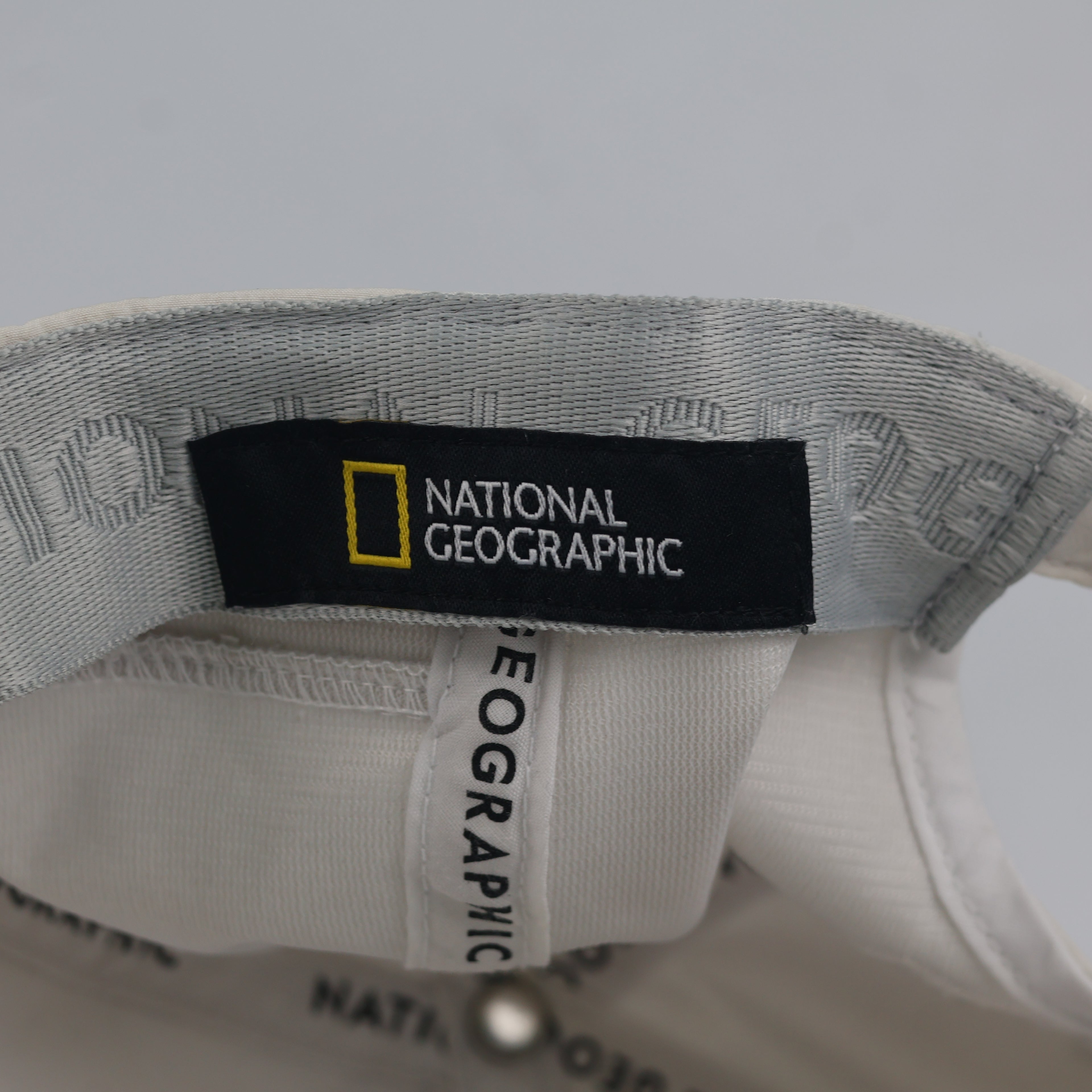Thrifted National Geographic Cream Performance Baseball Cap - Size 57-59cm