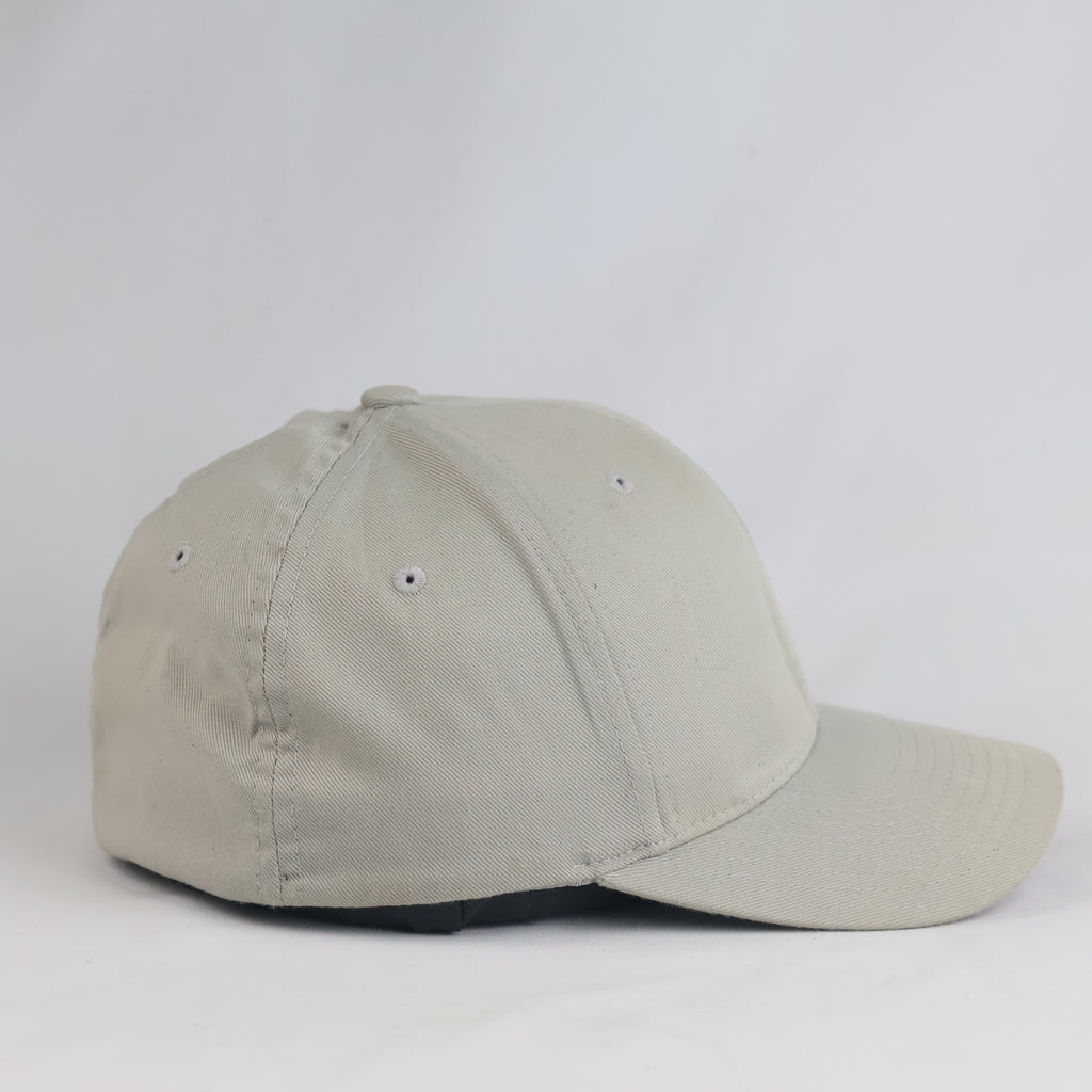 Thrifted Flexfit Yupoong Beige Stretch-Fit Cap (Size 57–59 cm) | 10874