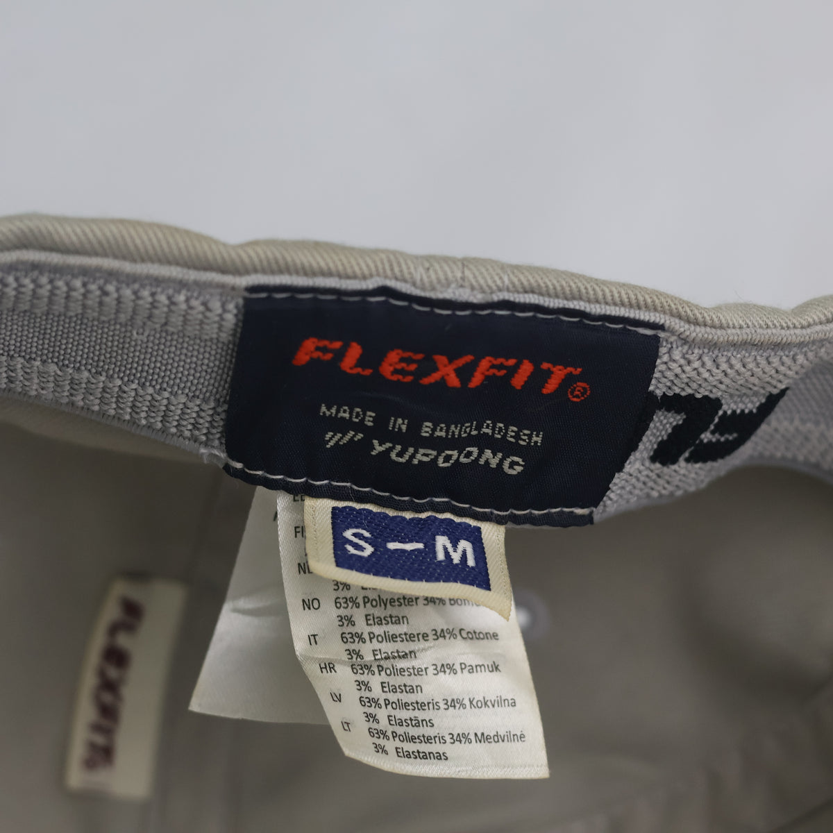 Thrifted Flexfit Yupoong Beige Stretch-Fit Cap (Size 57–59 cm) | 10874