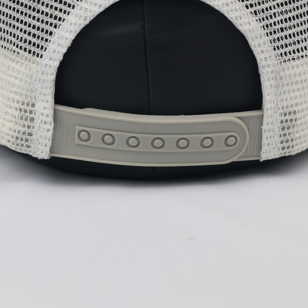 Vintage Ed Hardy Rhinestone Skull Trucker Hat - Cream/White