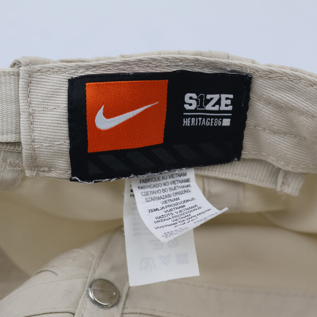 Nike Heritage86 Metal Swoosh Adjustable Thrifted Dad Hat - Sand/Beige