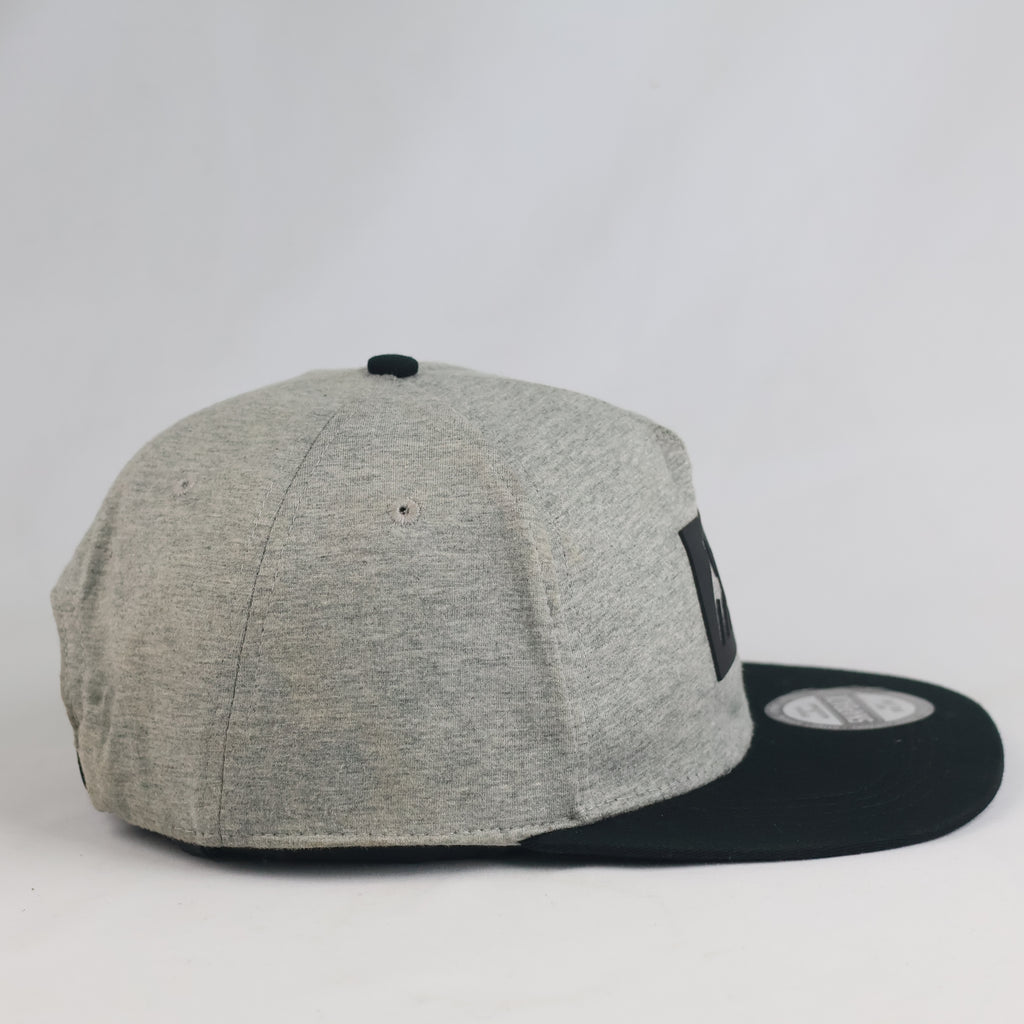 Thrifted NYC Rubber Patch Grey Cotton Jersey Snapback Cap (Size 56–58 cm) | 10873