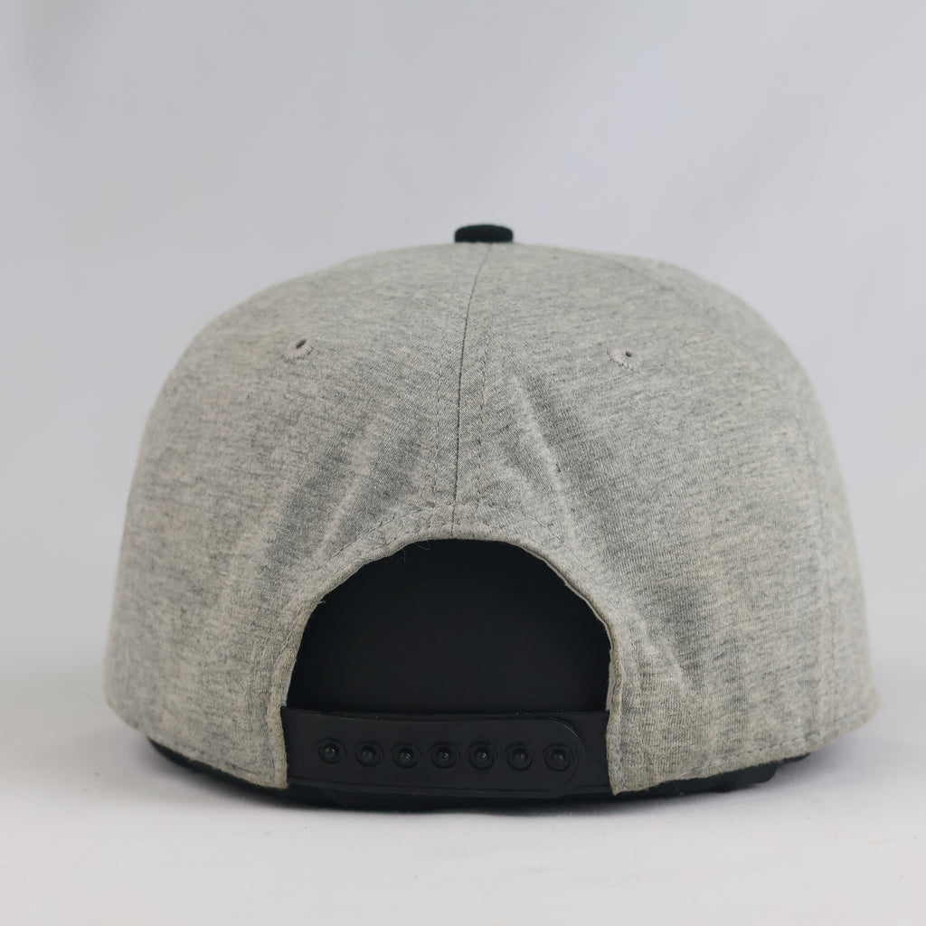Thrifted NYC Rubber Patch Grey Cotton Jersey Snapback Cap (Size 56–58 cm) | 10873