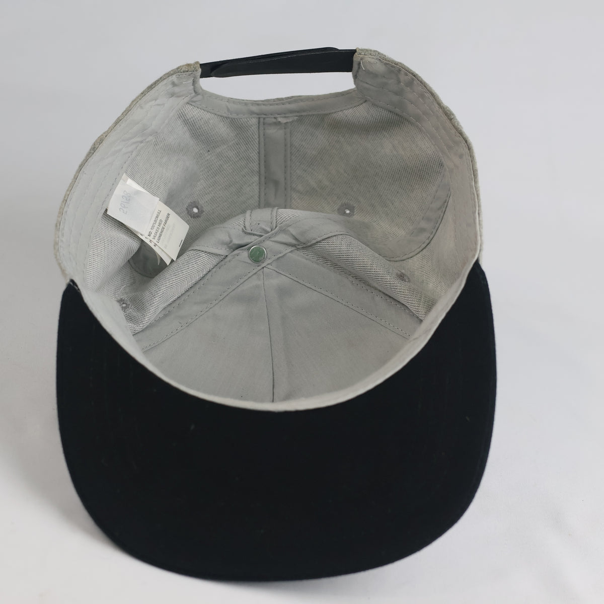 Thrifted NYC Rubber Patch Grey Cotton Jersey Snapback Cap (Size 56–58 cm) | 10873