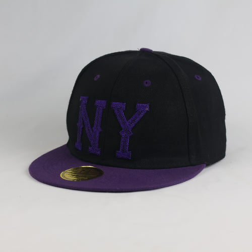Thrifted NY Embroidered Two-Tone Flat Brim Snapback Cap (Size 57–58 cm) | 11004
