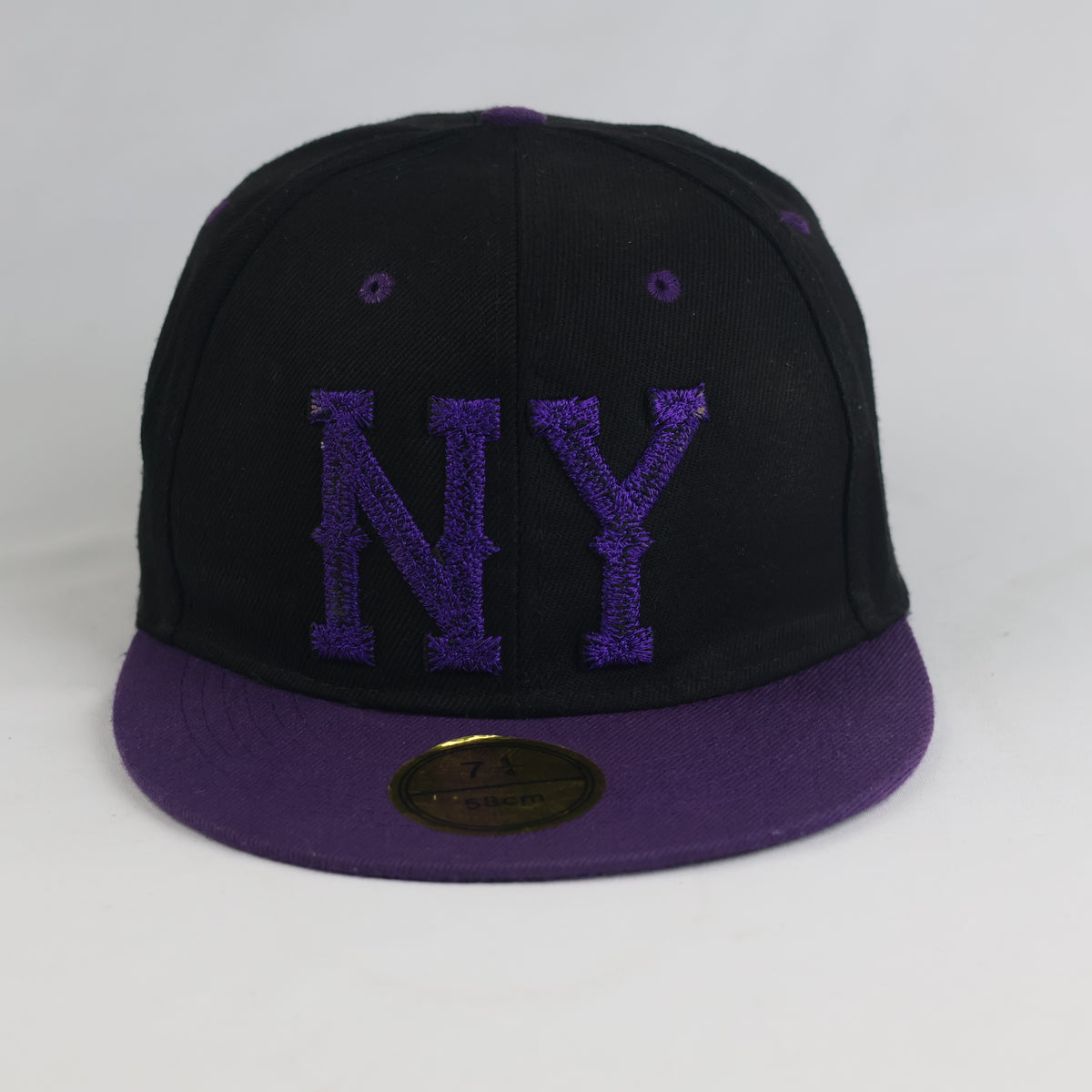 Thrifted NY Embroidered Two-Tone Flat Brim Snapback Cap (Size 57–58 cm) | 11004