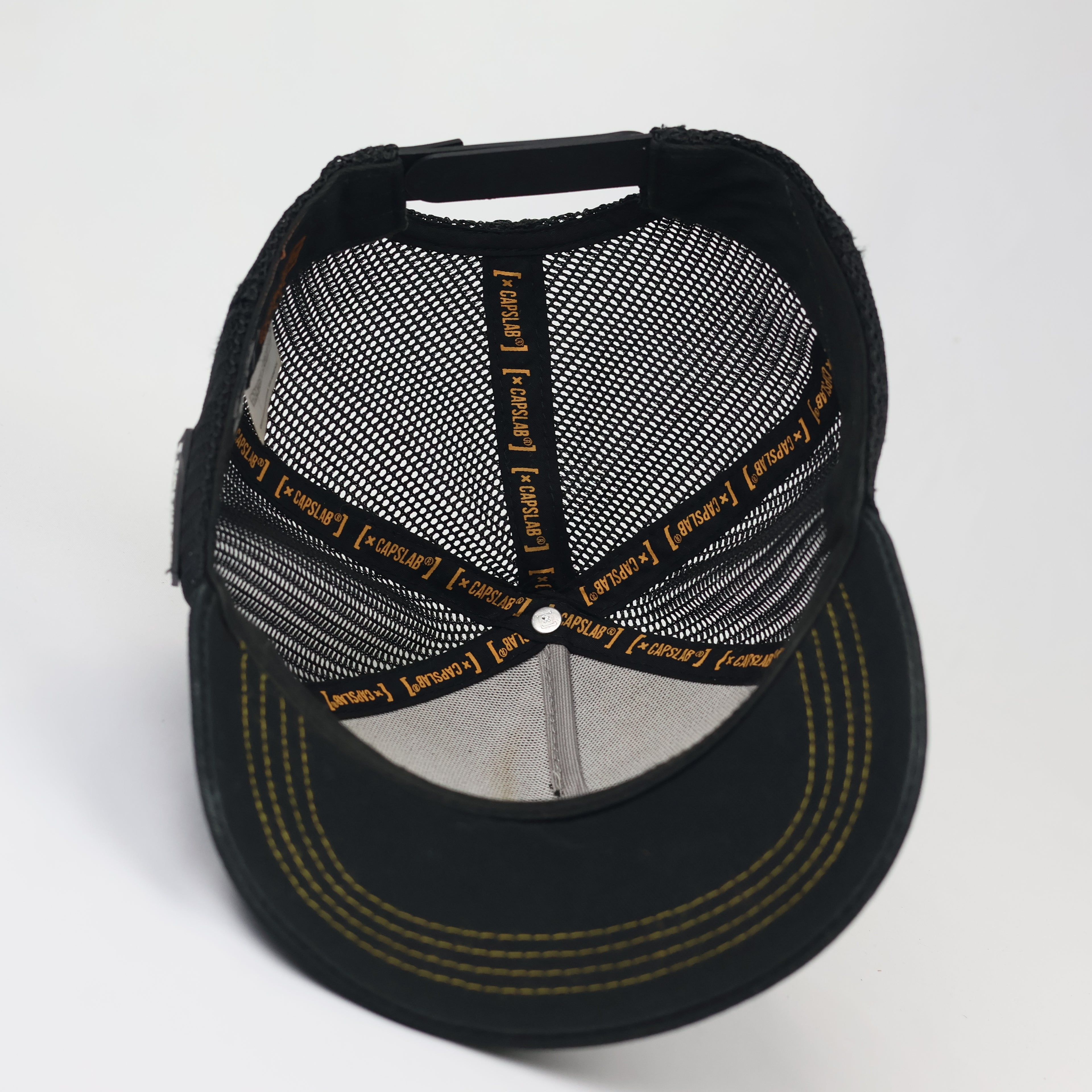 Thrifted Capslab DBZ Collaboration Hat - Black with Yellow Stitching