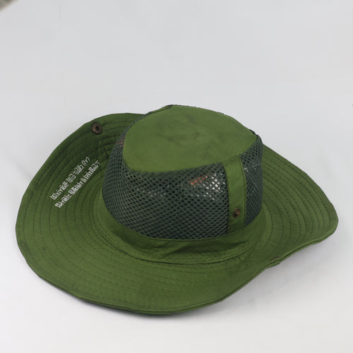 Thrifted Korean Graphic Mesh Ventilation Safari Hat - Size 57-58cm